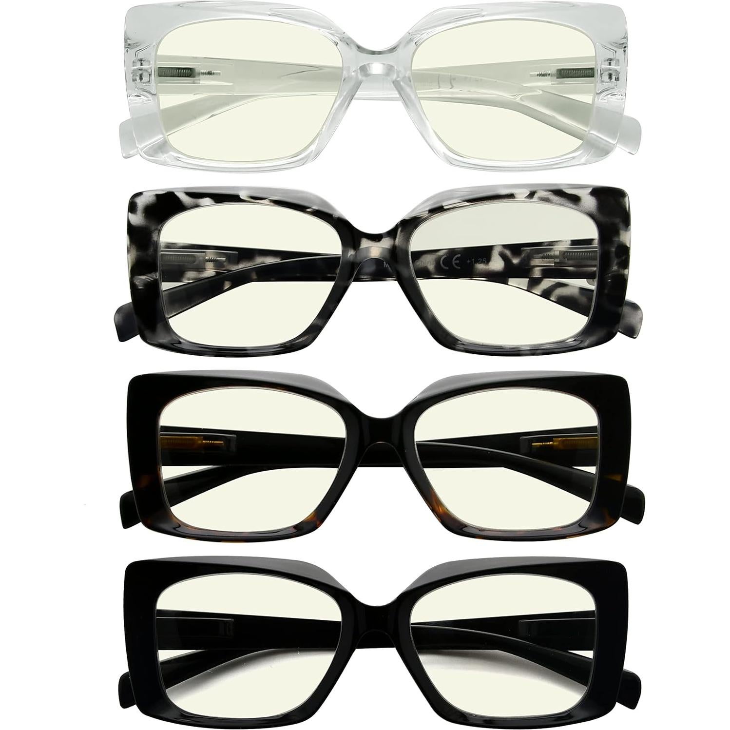 Gafas de Lectura Eyekepper 4-Pack Mujeres +1.5 Bloqueo Luz Azul