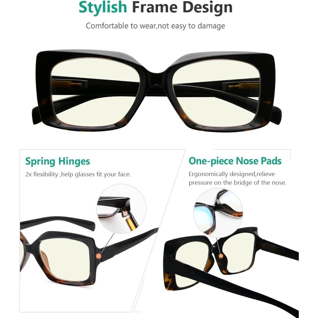 Gafas de Lectura Eyekepper 4-Pack Mujeres +1.5 Bloqueo Luz Azul