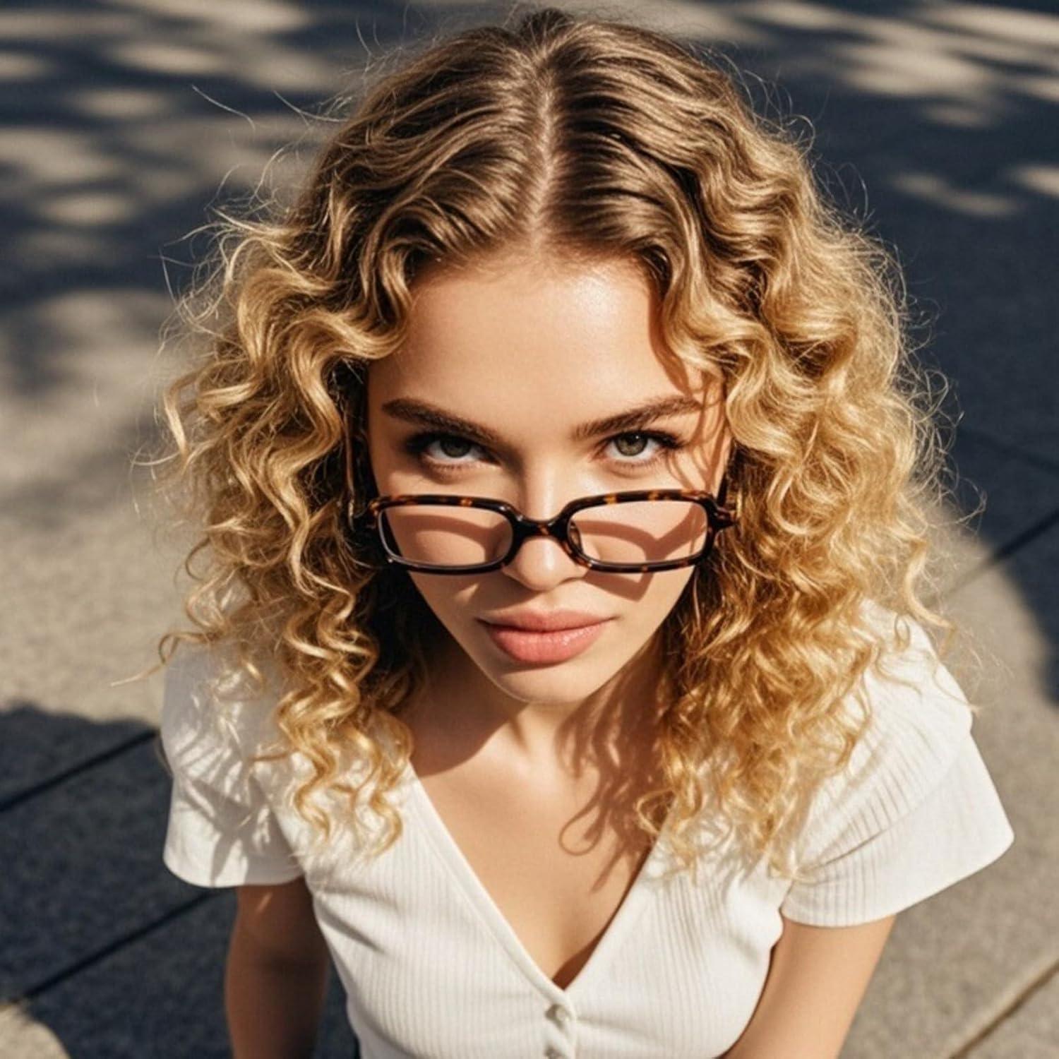 Gafas bloqueadoras de luz azul retro tortuga para mujeres