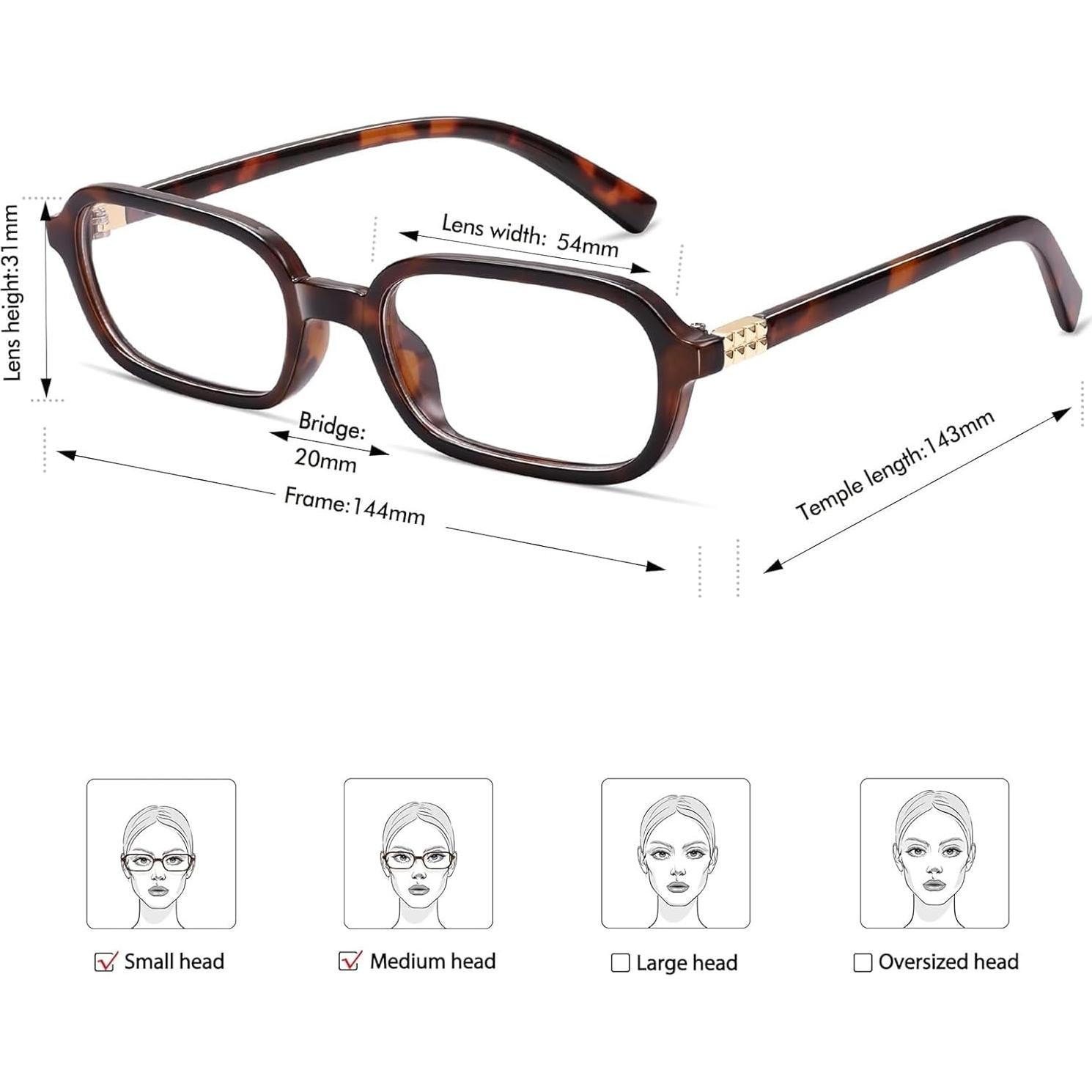 Gafas bloqueadoras de luz azul retro tortuga para mujeres