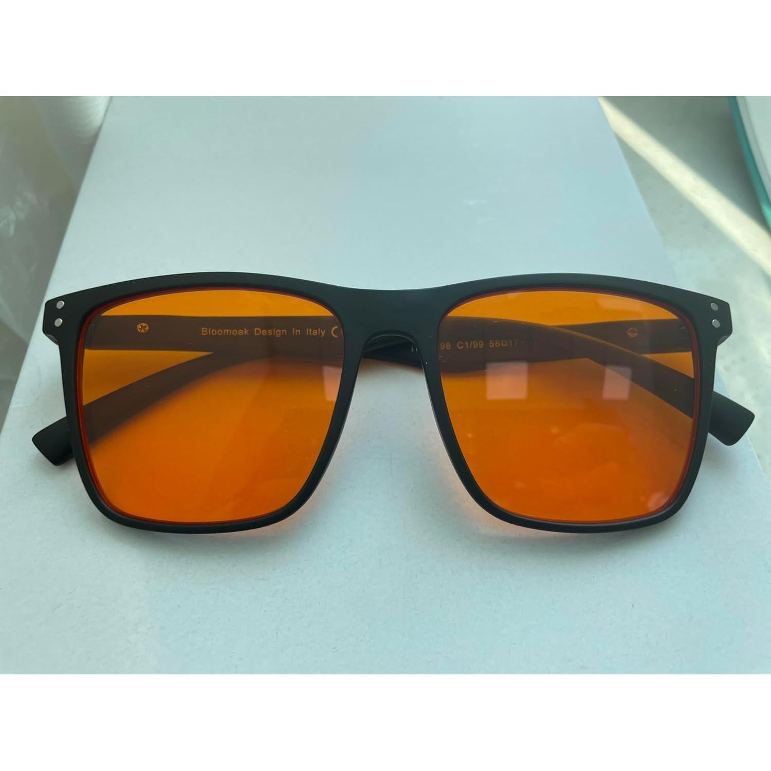 Gafas Bloqueadoras de Luz Azul Bloomoak Naranja 99% Anti Fatiga