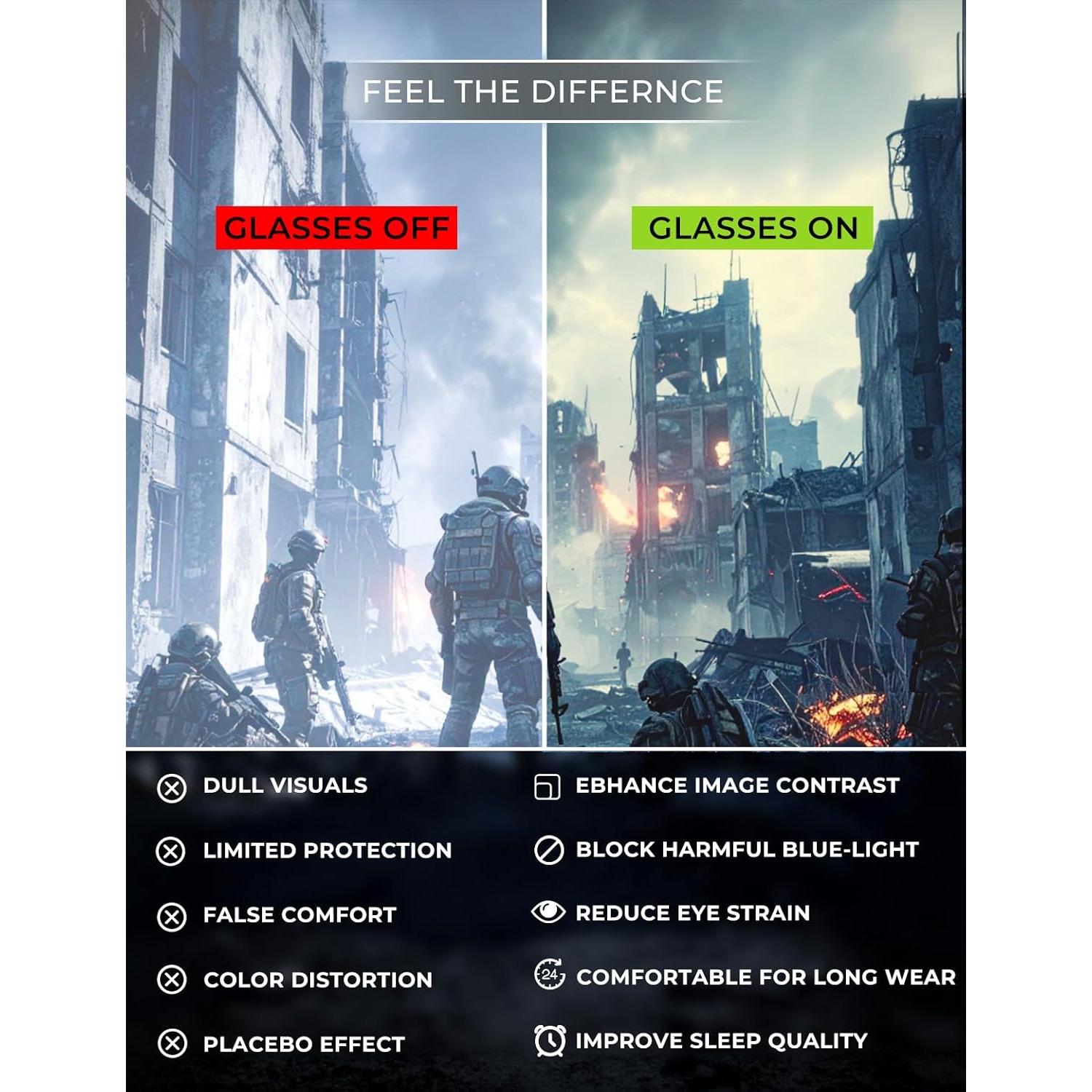 Gafas de Juego ZanyLen Bloqueo Luz Azul para Hombres