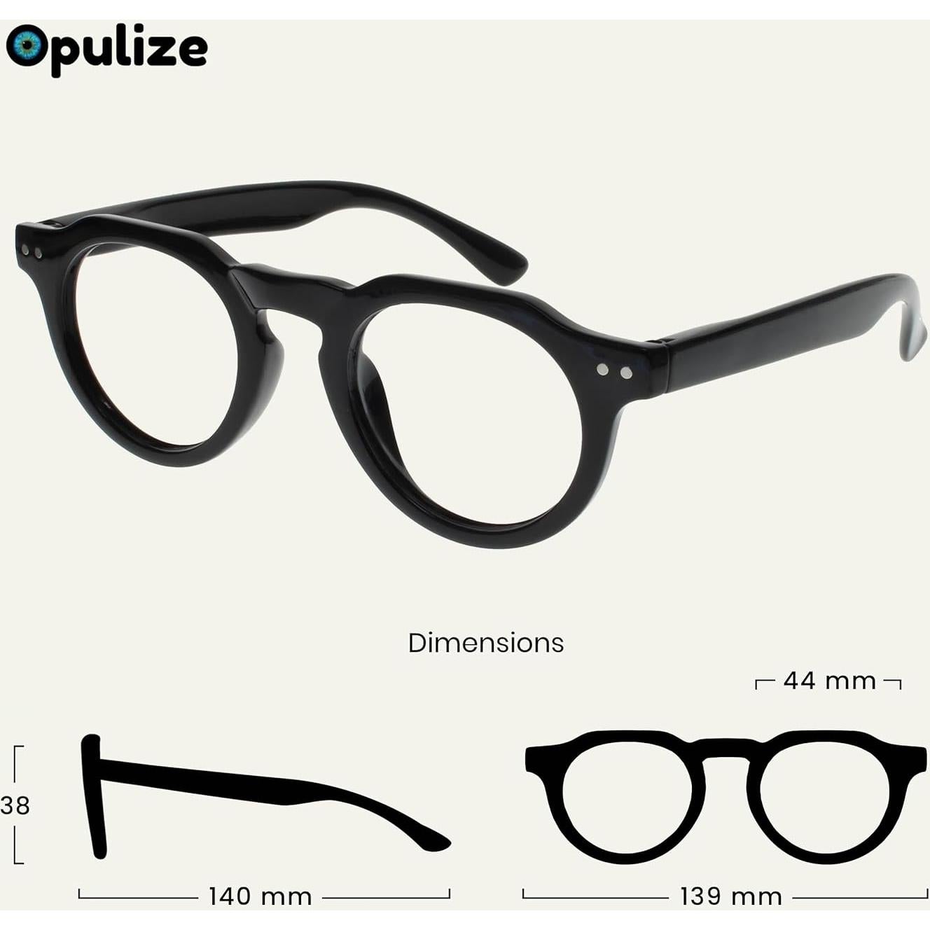Gafas de Lectura OPULIZE RIO Filtro Luz Azul +1.5 Paquete 5