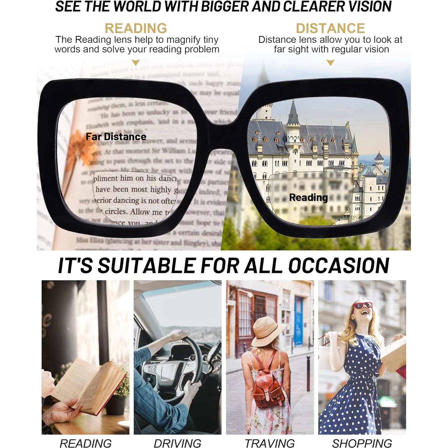 Gafas de Lectura Bifocales OCCI CHIARI 3.0x Vintage Grandes