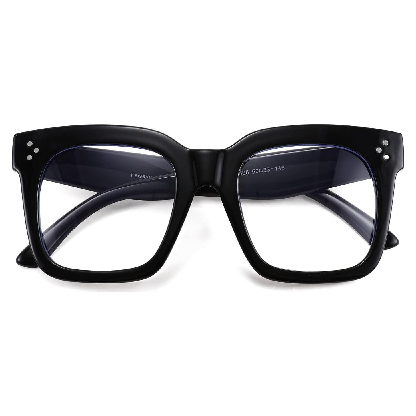 Gafas de Bloqueo de Luz Azul FEISEDY Marco Negro 51mm