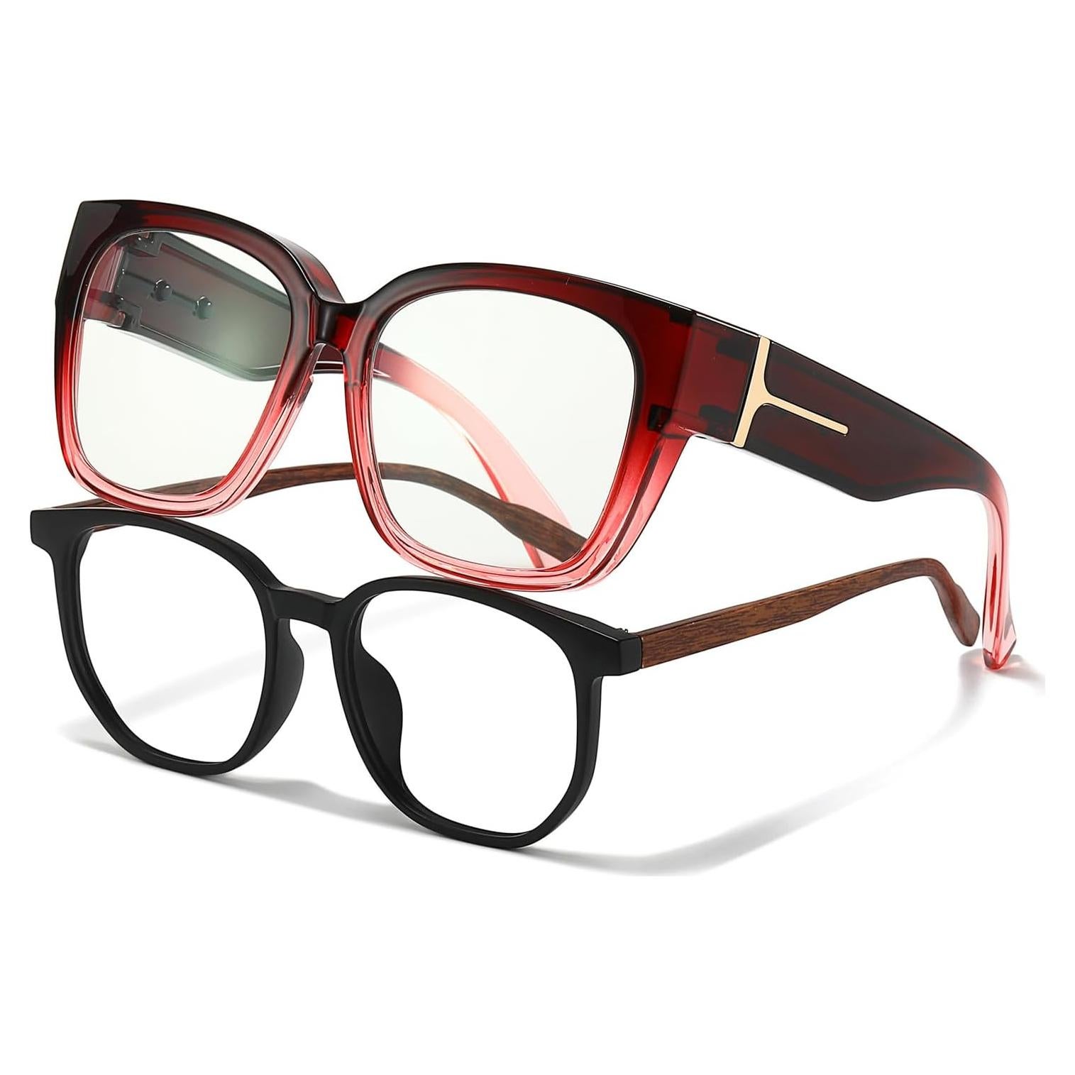 Gafas VIEWBETTER Fit Over Anti-Luz Azul para Mujeres - Marco Rosa Gradiente