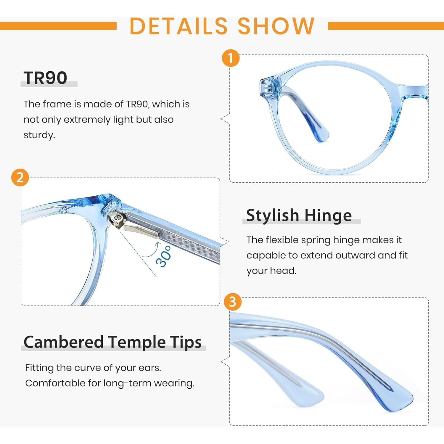 Gafas de luz azul Cyxus TR90 grandes para computadora 8018