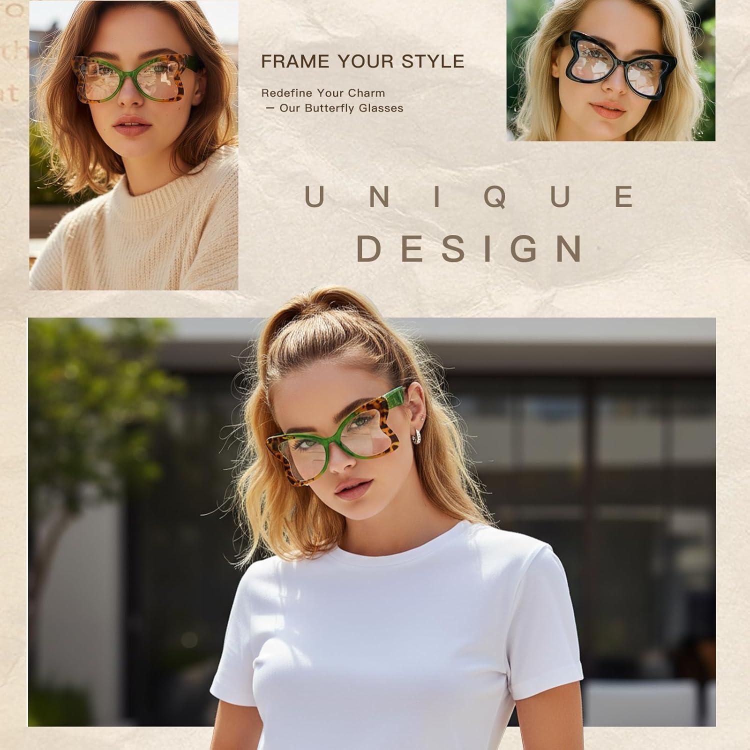 Gafas de luz azul Chicid mariposa antirreflejo para mujer