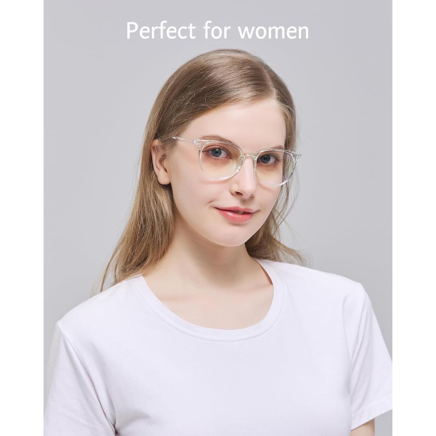 Gafas ANRRI Bloqueo Luz Azul Redondas Transparentes Unisex