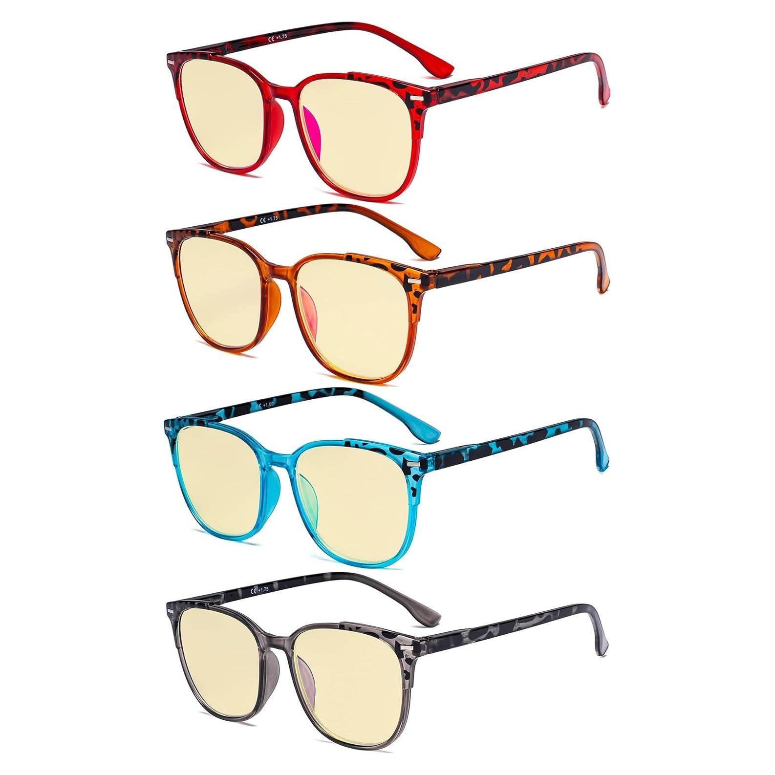 Gafas de lectura Eyekepper 4 pares bloqueadoras luz azul 1.25x