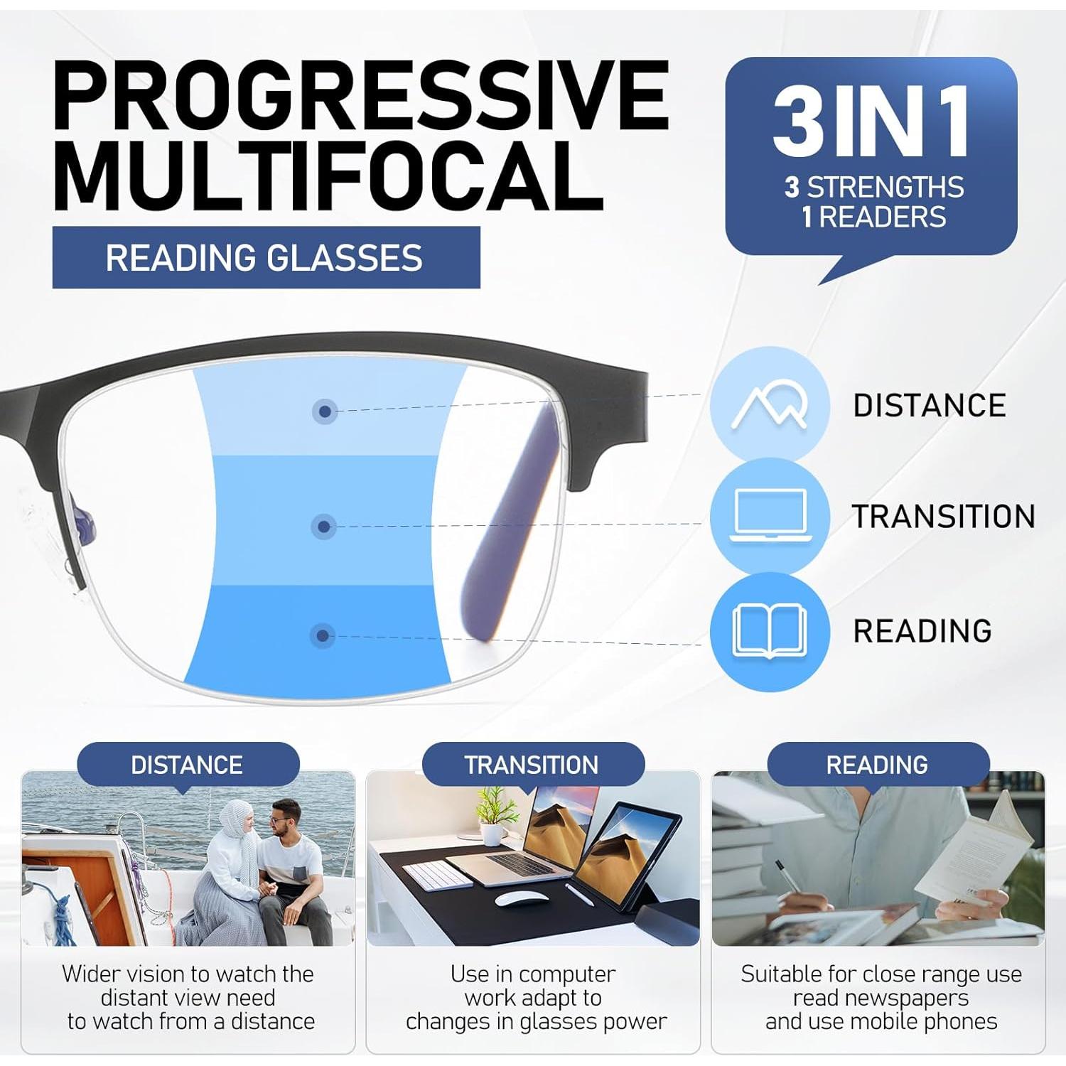 Gafas de Lectura Multifocales Progresivas SOVCOD 2 Paquetes