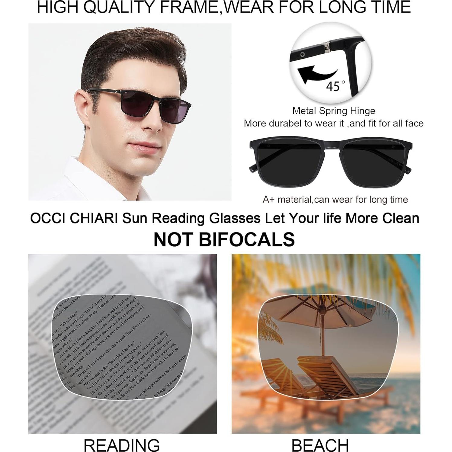 Gafas de Sol Polarizadas OCCI CHIARI para Lectura 1.5x UV400