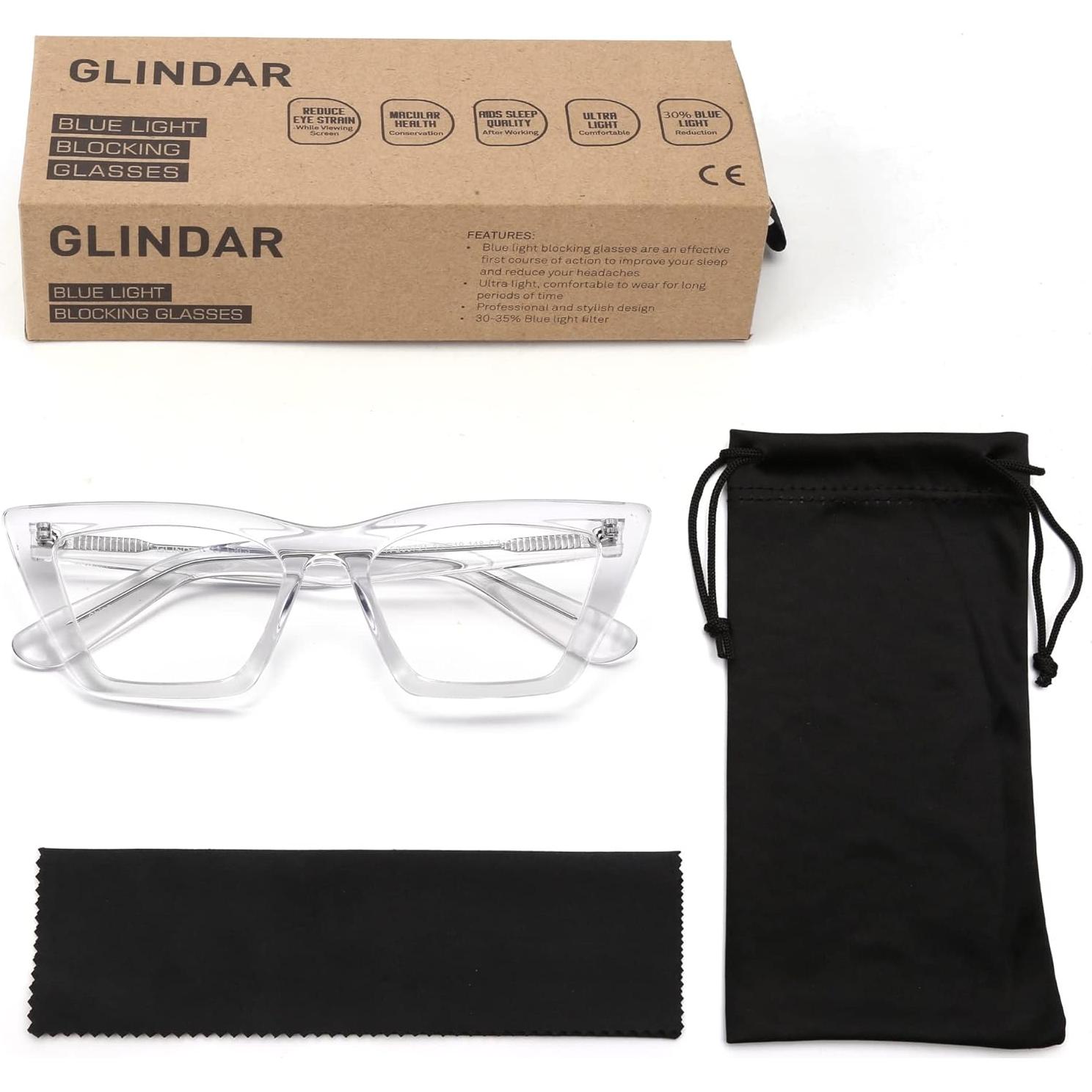 Gafas GLINDAR Cat Eye Bloqueadoras Luz Azul Montura Transparente