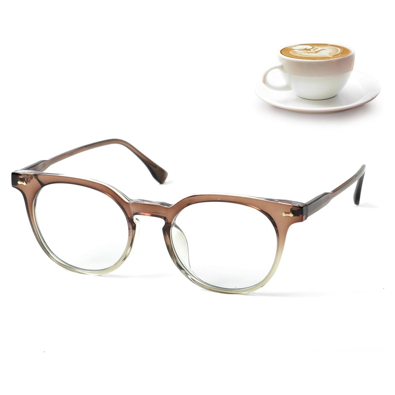 Gafas Anti Fatiga Ocular Saraudy, Bloqueo Luz Azul, Montura Redonda