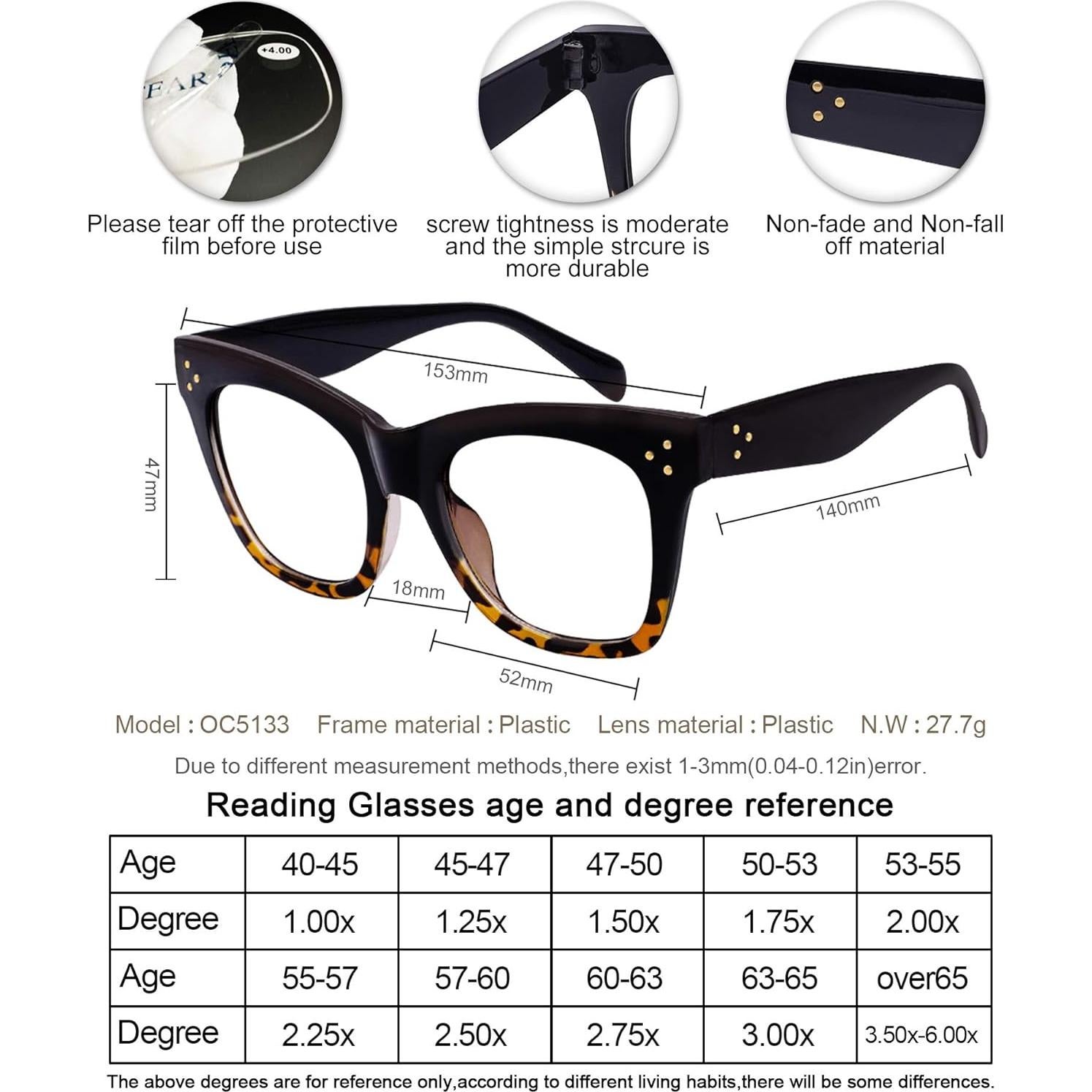 Gafas de lectura OCCI CHIARI para mujeres con filtro luz azul