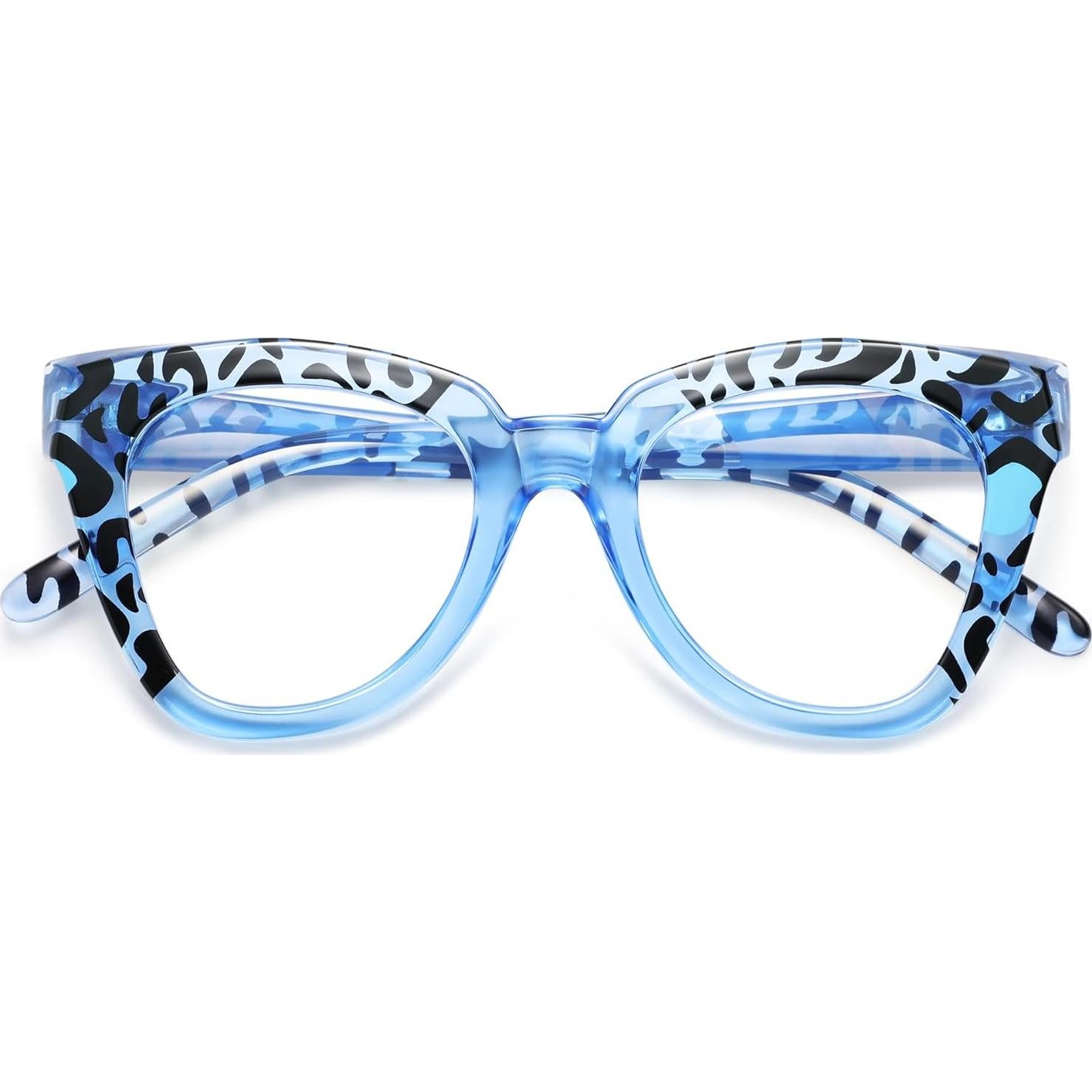 Gafas de lectura AMOMOMA con filtro luz azul, diseño leopardo