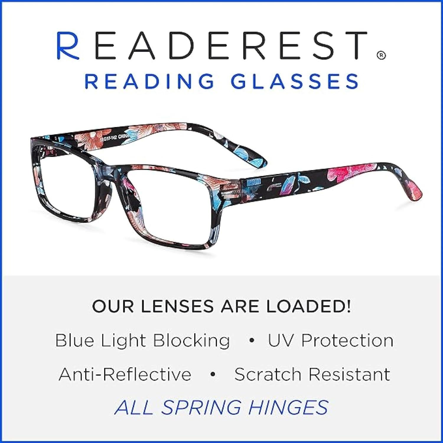 Gafas de Lectura Readerest 2.5x Floral con Protección Luz Azul