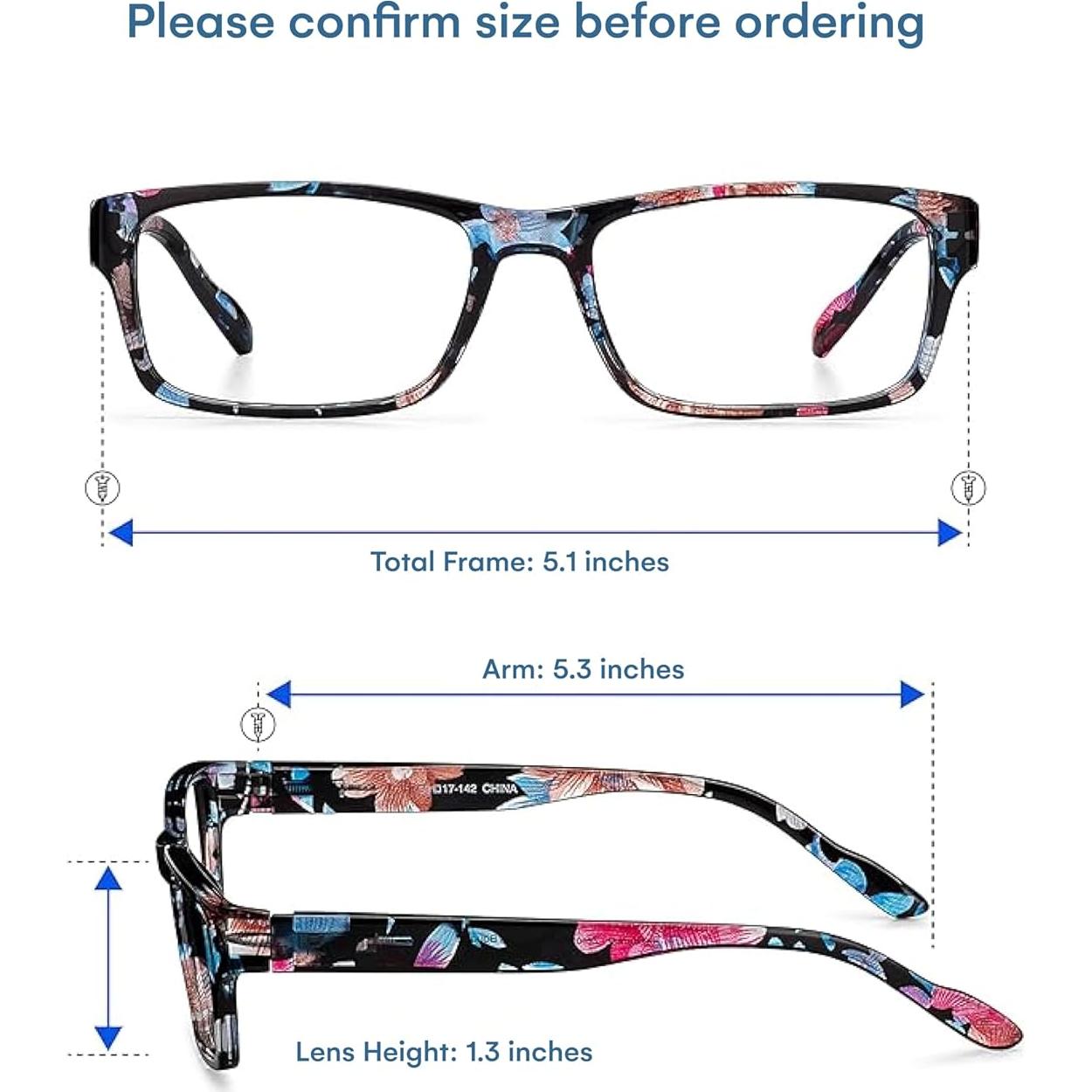Gafas de Lectura Readerest 2.5x Floral con Protección Luz Azul