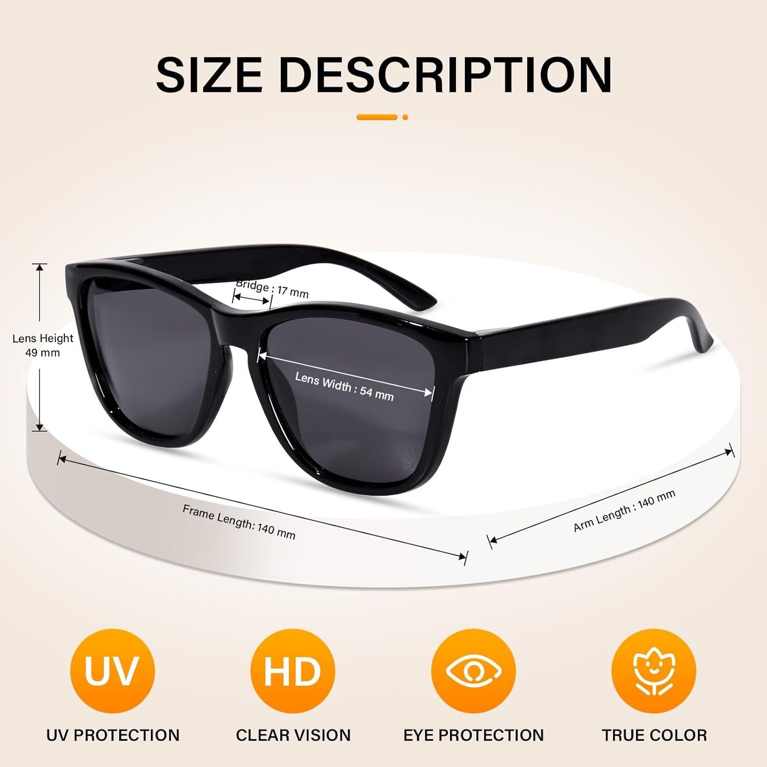 Gafas de sol ZESAKER unisex con lentes completos UV400 1.5x