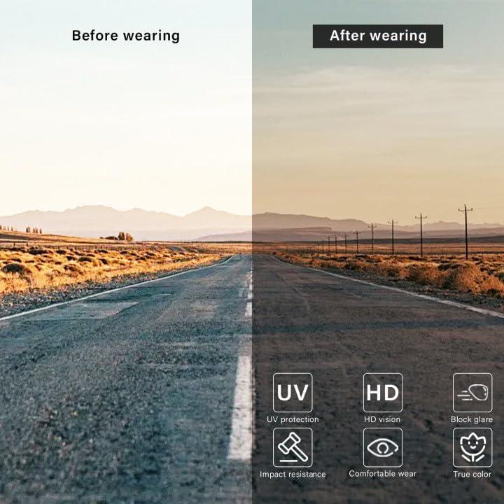 Gafas de sol ZESAKER unisex con lentes completos UV400 1.5x