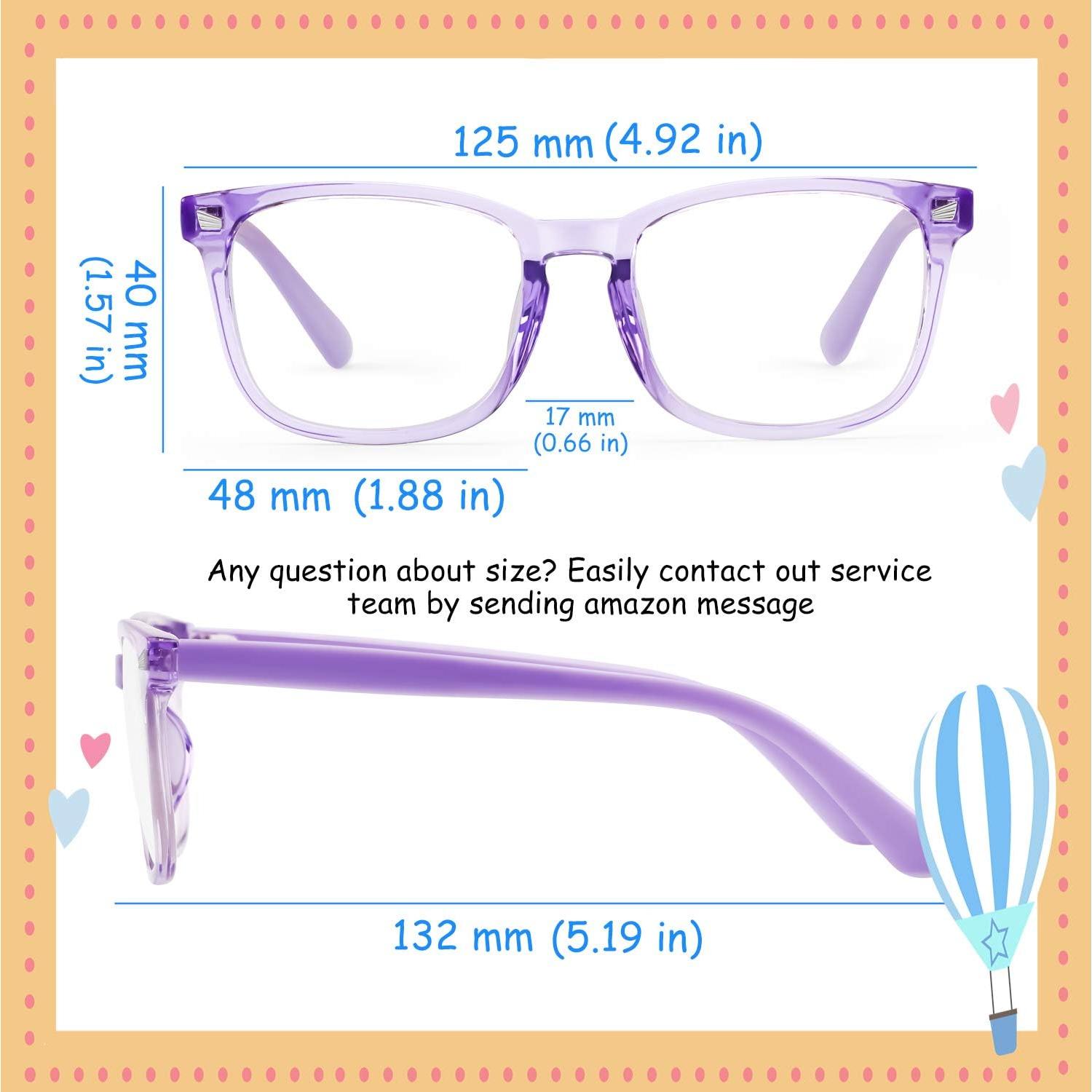 Gafas Bloqueadoras de Luz Azul KUGUAOK 2 Pack Niños 4-12 Años