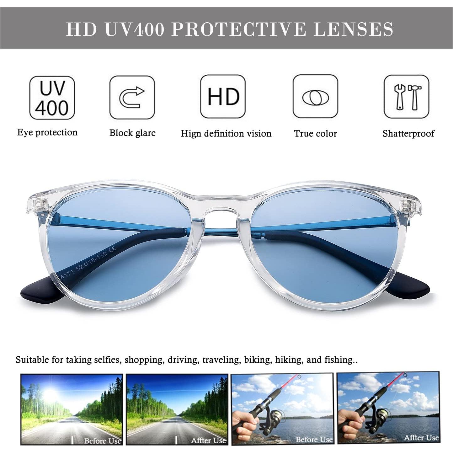 Gafas de sol polarizadas HJSTES para niños 50mm UV 100%