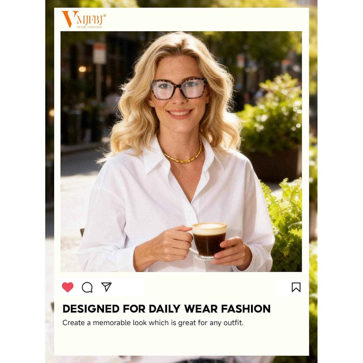 Gafas de Luz Azul para Mujer VMJFB Ojo de Gato Rosa TR90