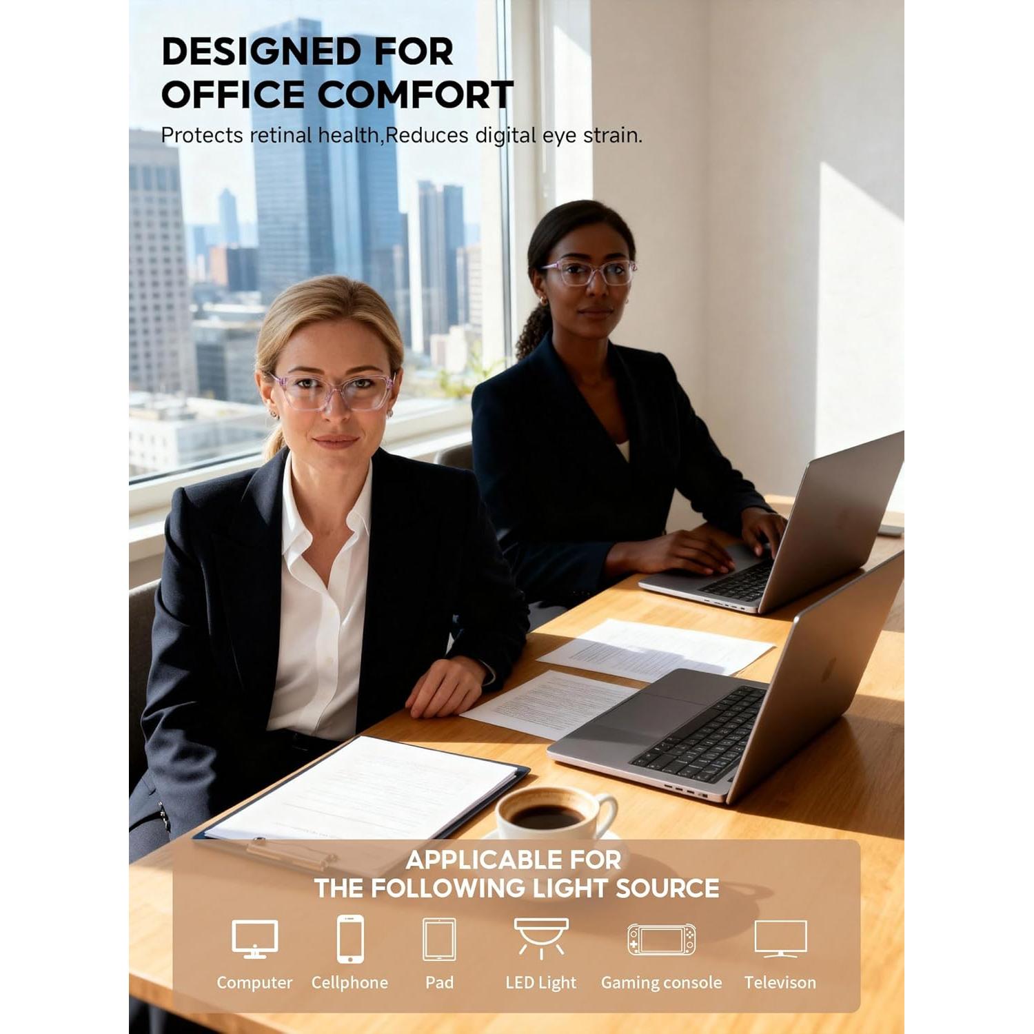 Gafas de Luz Azul para Mujer VMJFB Ojo de Gato Rosa TR90