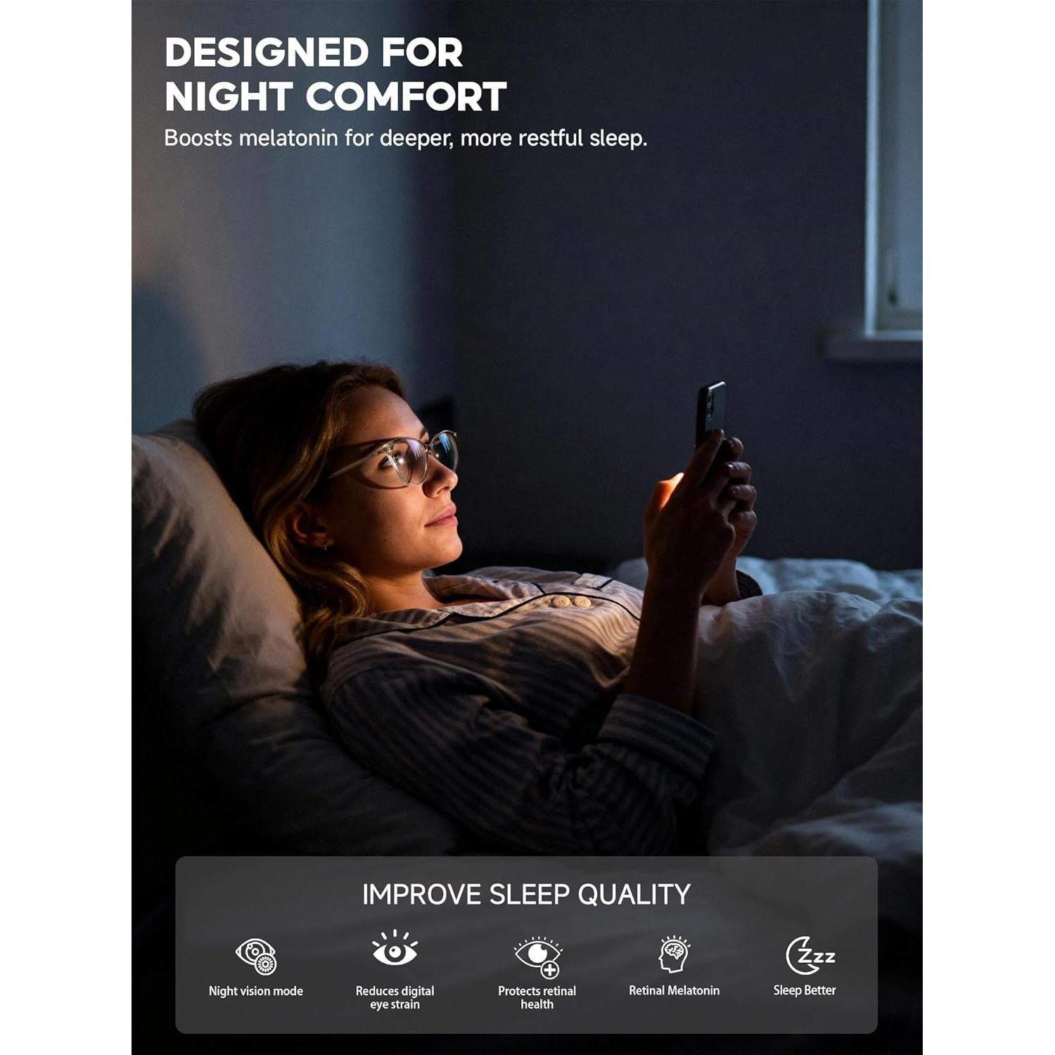 Gafas de Luz Azul para Mujer VMJFB Ojo de Gato Rosa TR90