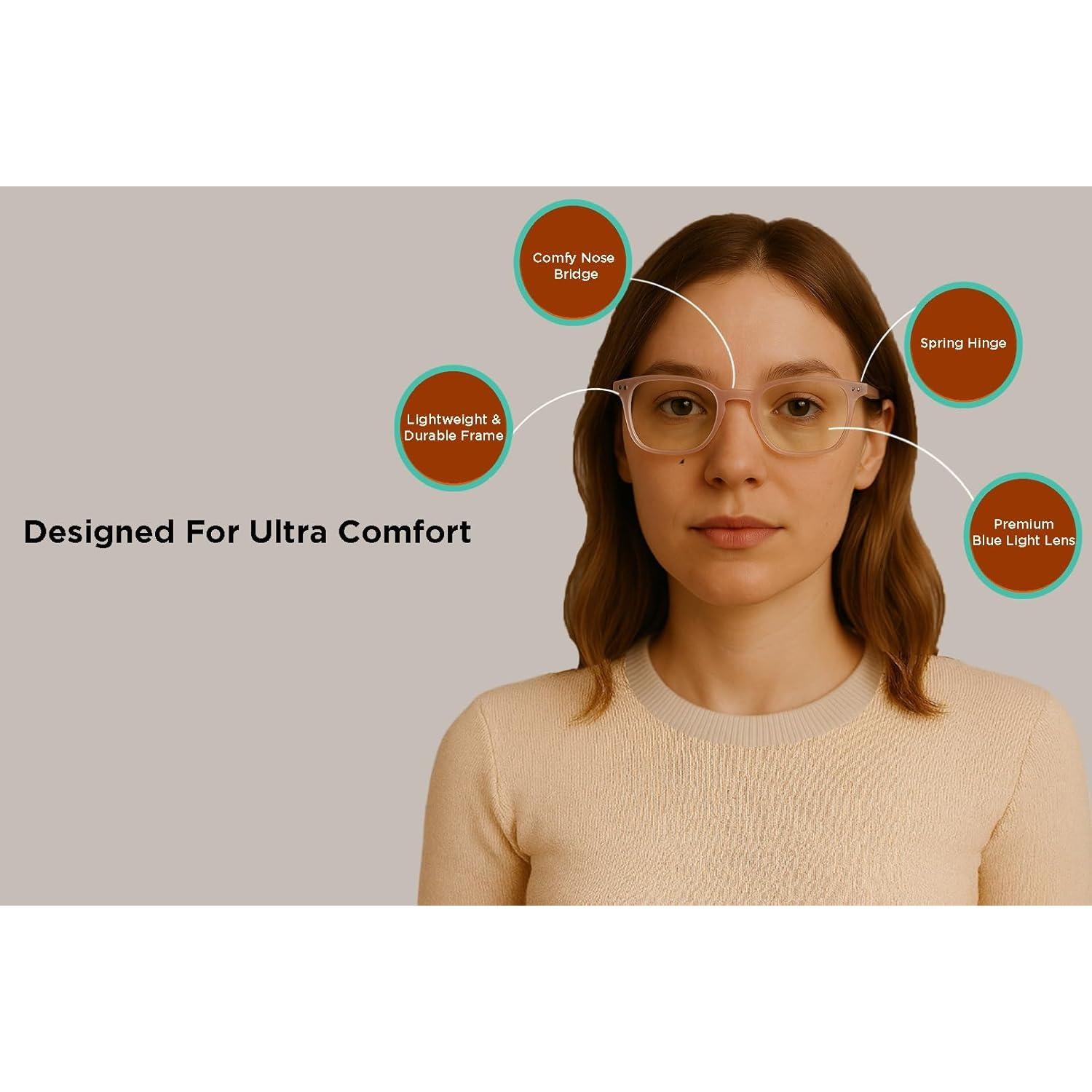 Gafas bloqueadoras de luz azul Vyzia para mujeres - Ligeras y elegantes