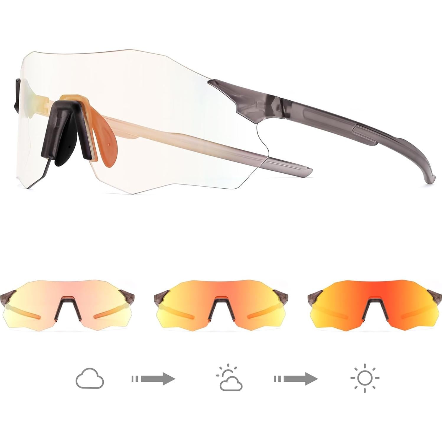 Gafas de Ciclismo Fotoquímicas FEISEDY UV para Adultos