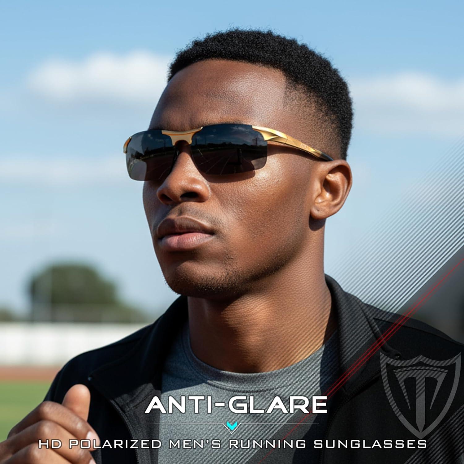 Gafas de sol polarizadas ATTCL para hombres UV400 ligeras de metal