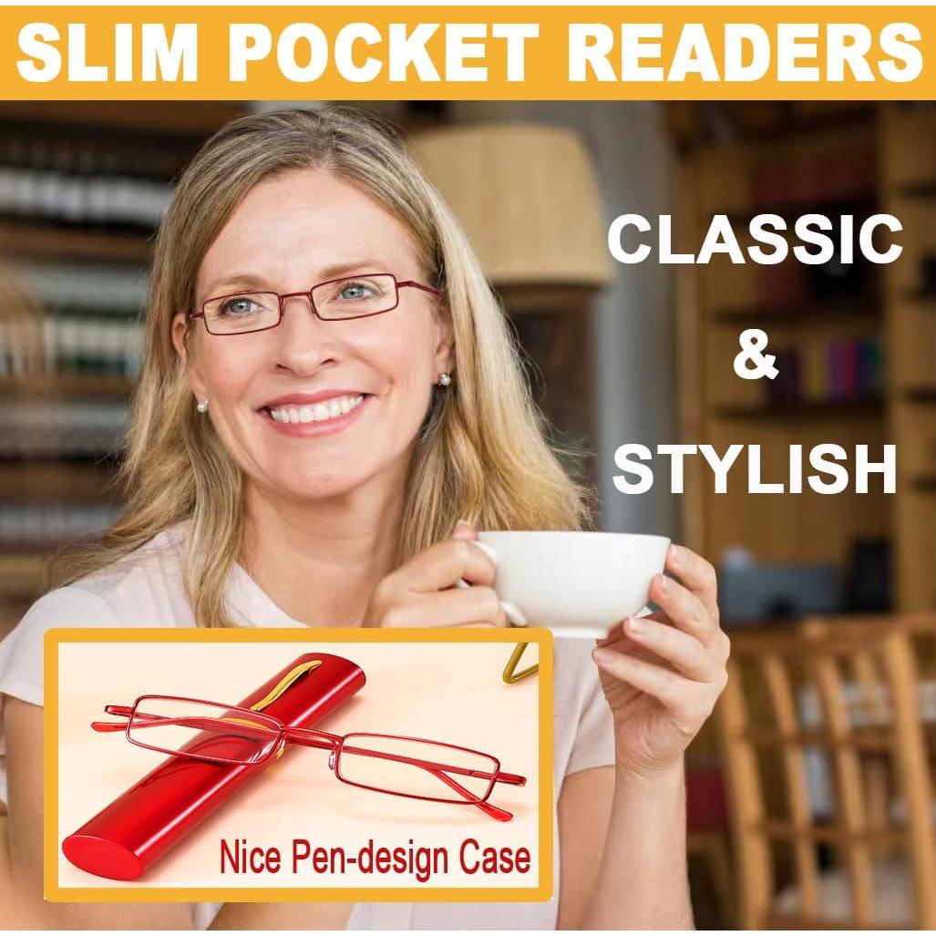 Gafas de Lectura Portátiles TOUK 1.5x Anti Luz Azul UV