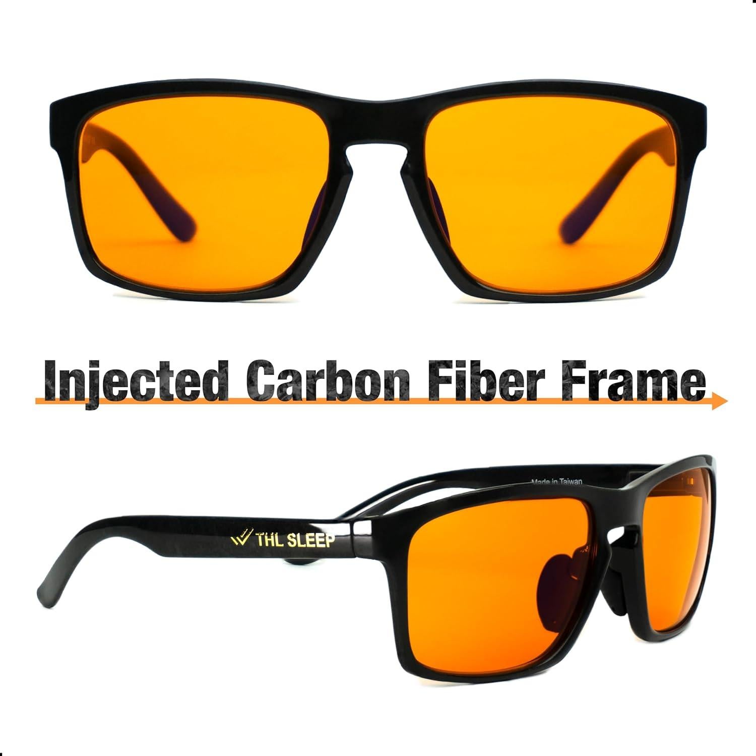 Gafas de bloqueo de luz azul EliteX Carbon naranja unisex