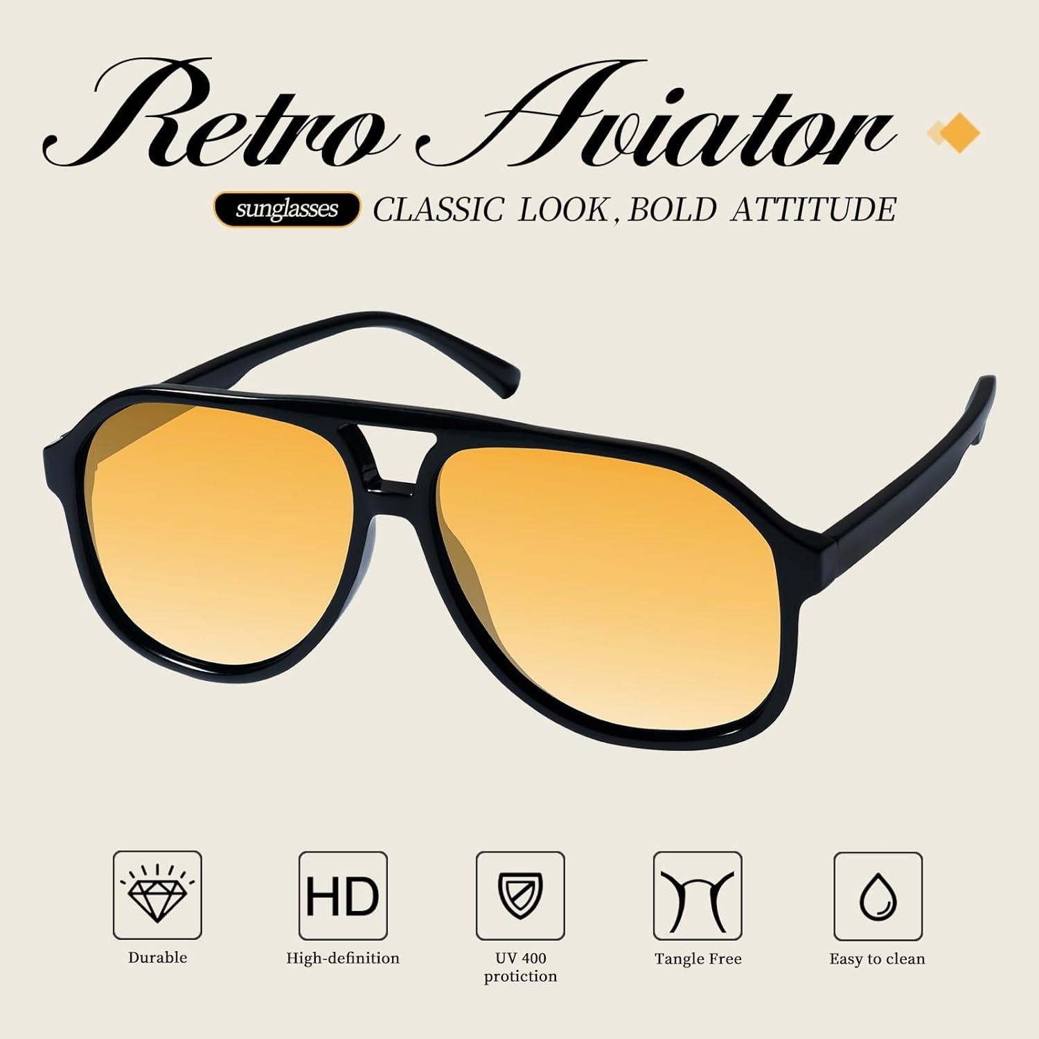 Gafas de Sol Retro Aviador Mosanana UV400 MS52481 - Unisex