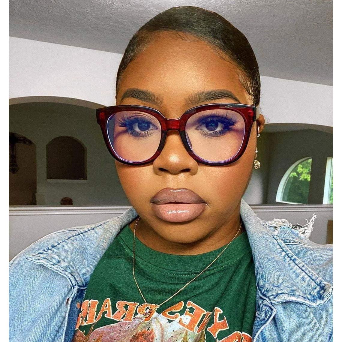 Gafas de sol cuadradas Voogueme para mujeres con lentes azules