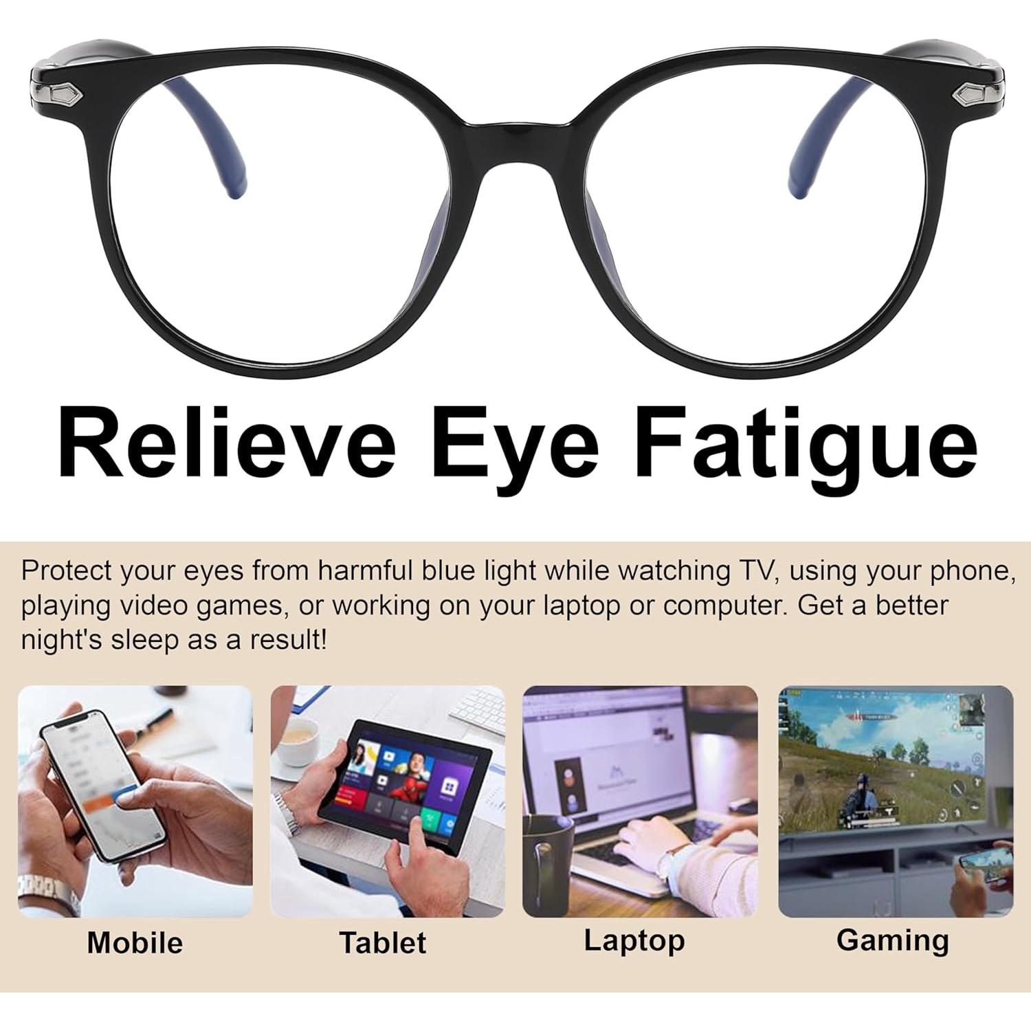 Gafas bloqueadoras de luz azul OWL retro redondas para adultos