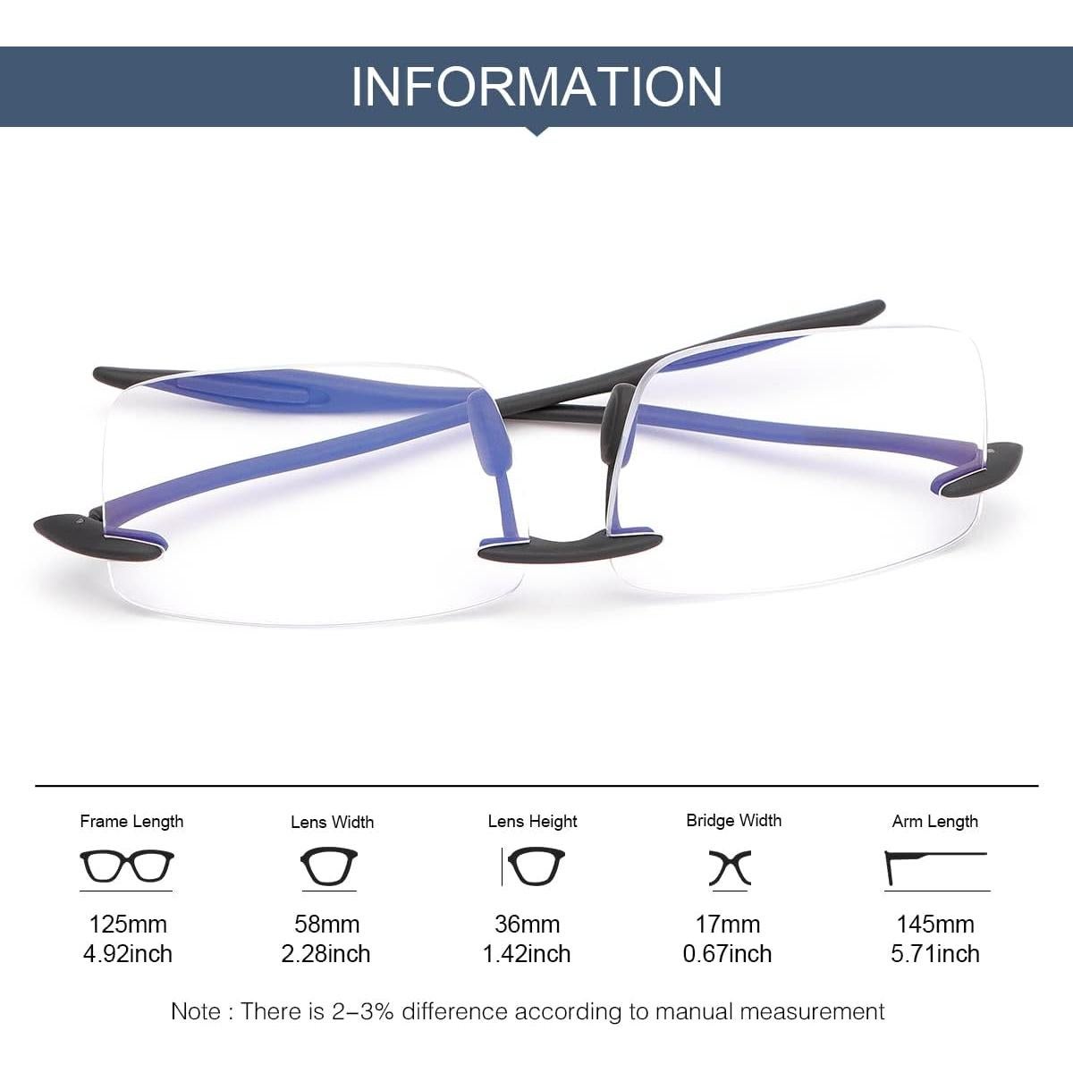 Gafas de Lectura Progresivas Multifocales Vepiant 1.5x Anti Luz Azul