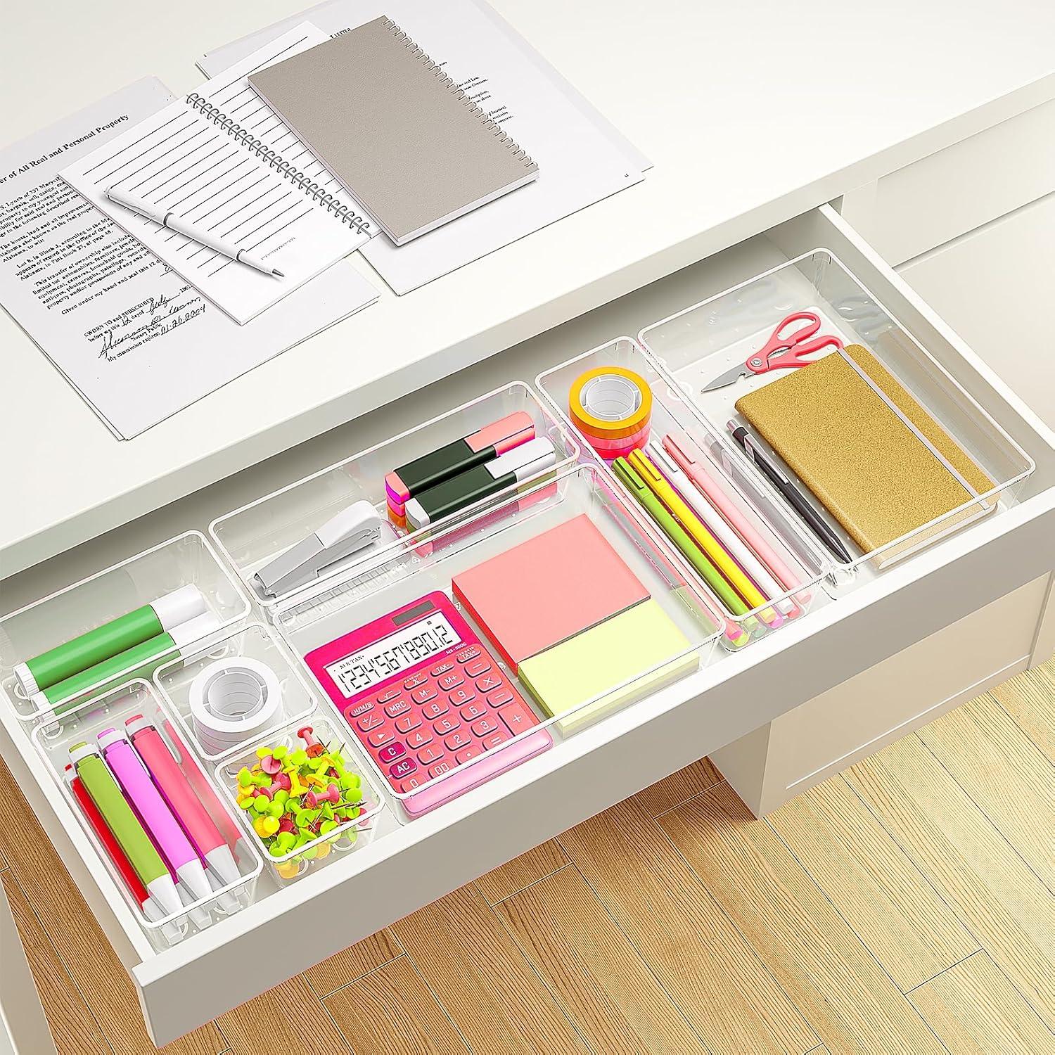 Juego de Organizadores de Cajones VEXTHYX 45 Piezas Plástico Transparente