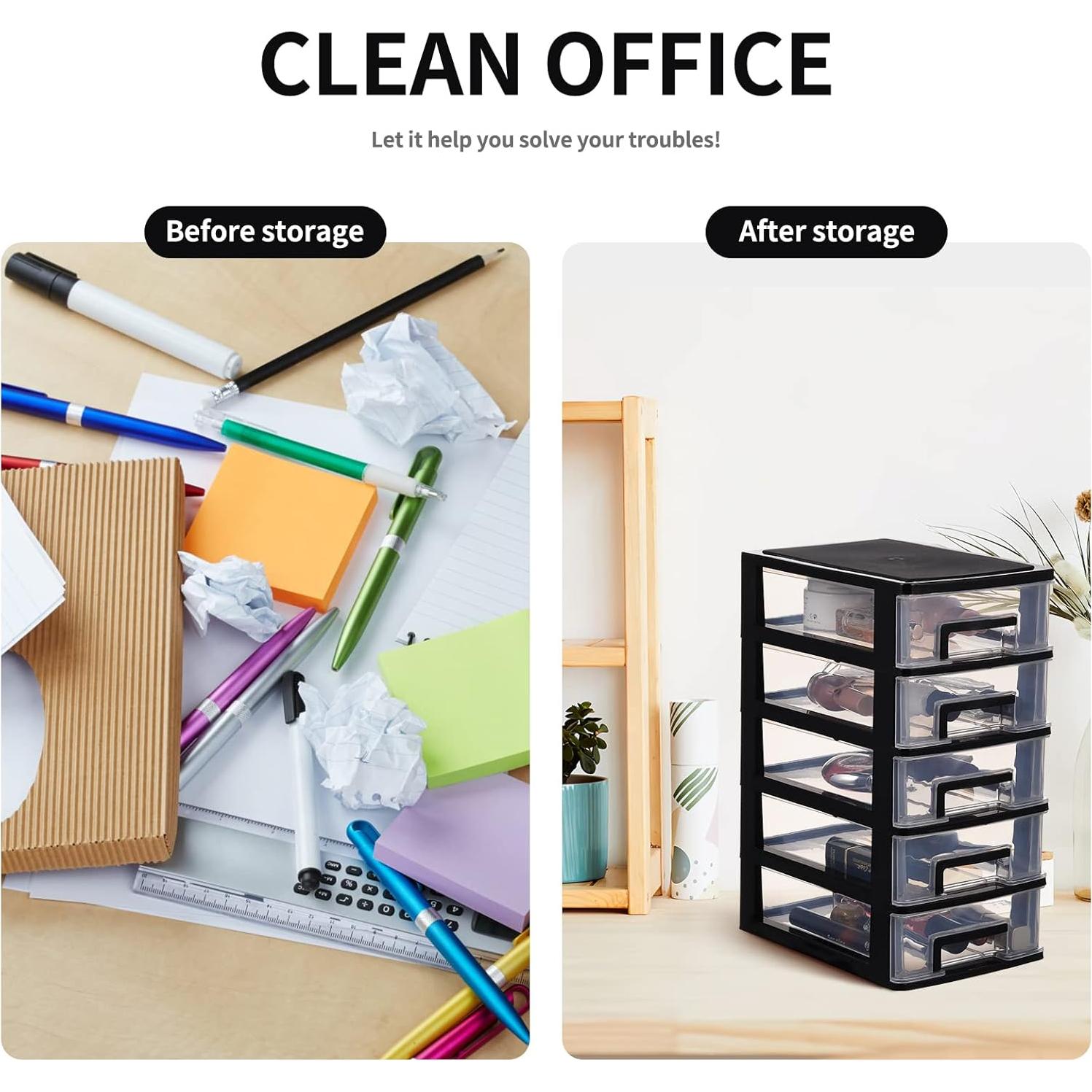 Organizador de Cajones de Plástico Toyvian 5 Capas 21x15x31cm