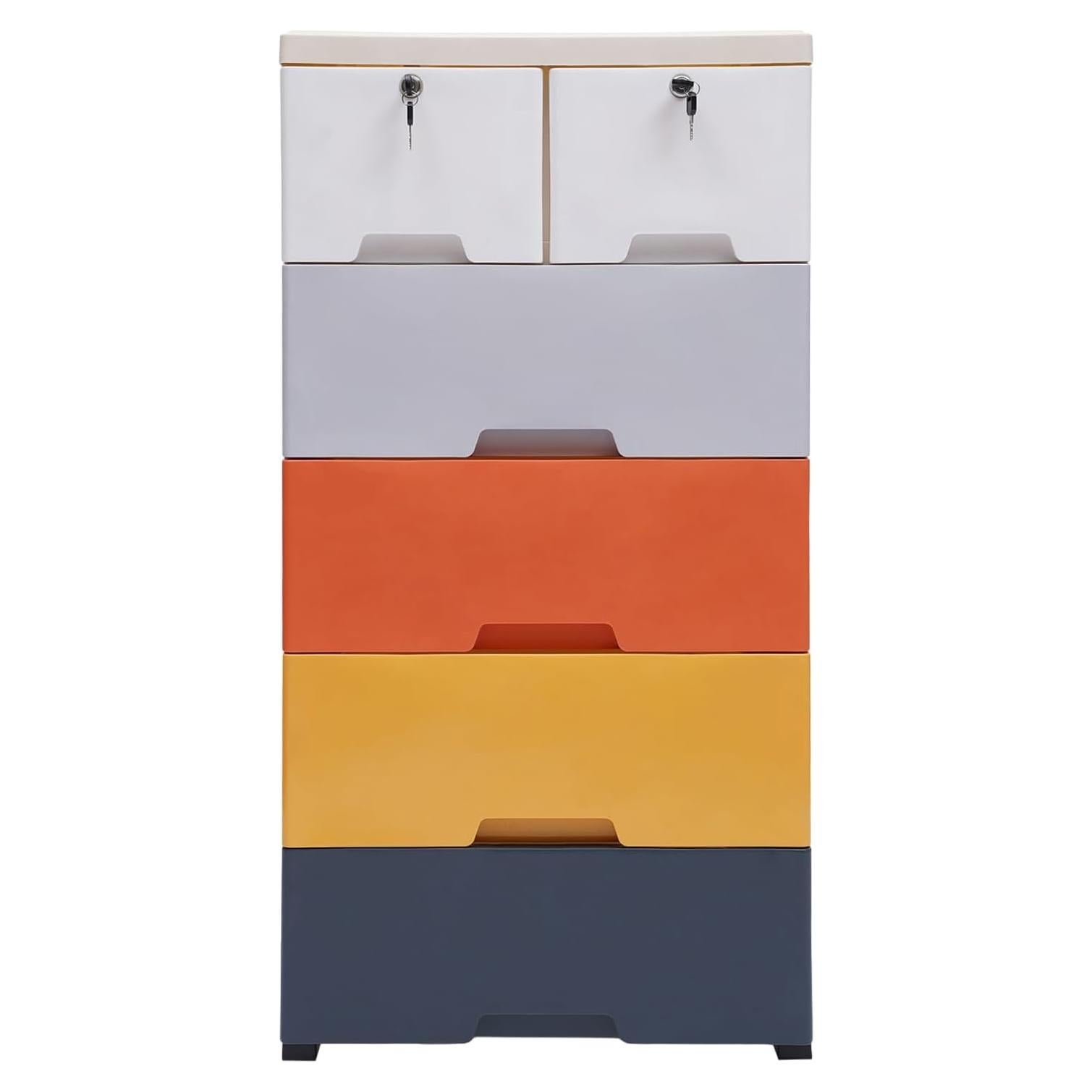 Armario de Almacenamiento QUSKLISU con 6 Cajones 50x35x102cm