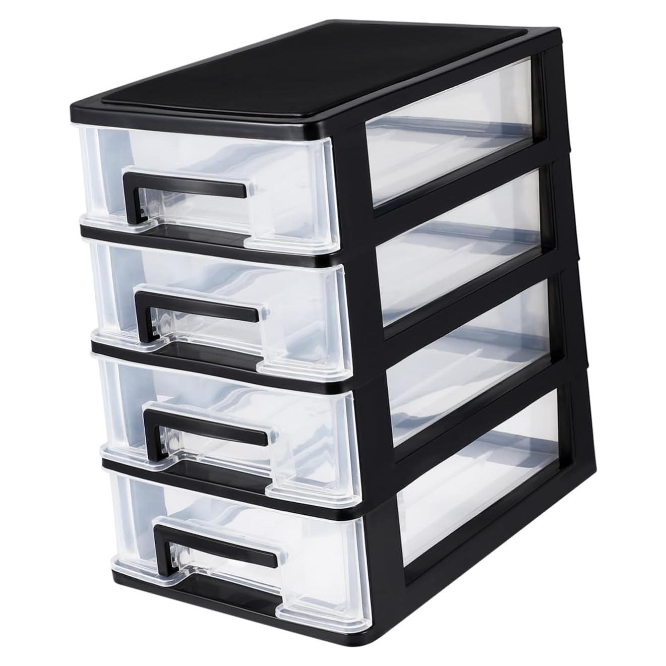 Organizador de Escritorio SEWACC 4 Cajones Plástico Transparente