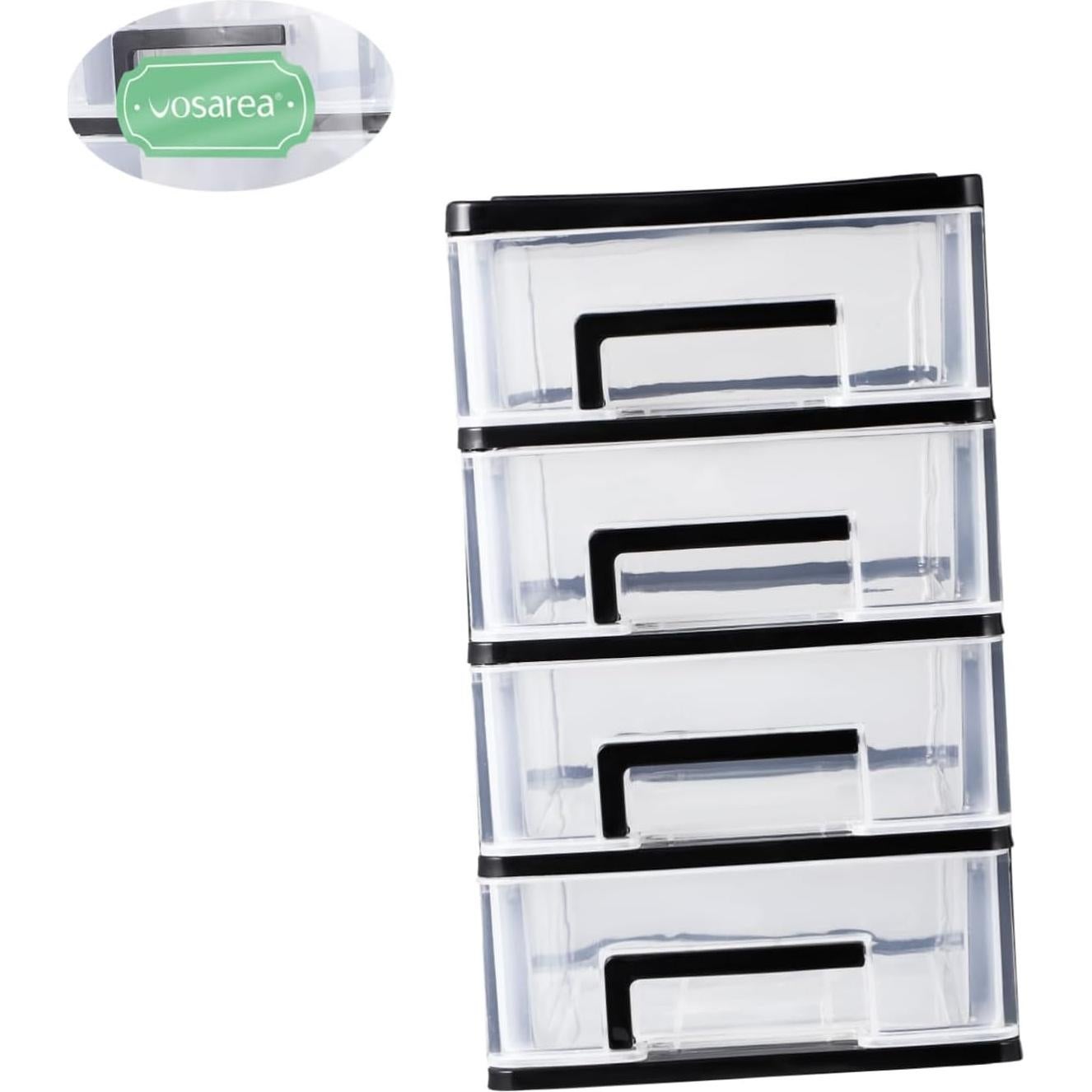 Organizador de Escritorio SEWACC 4 Cajones Plástico Transparente