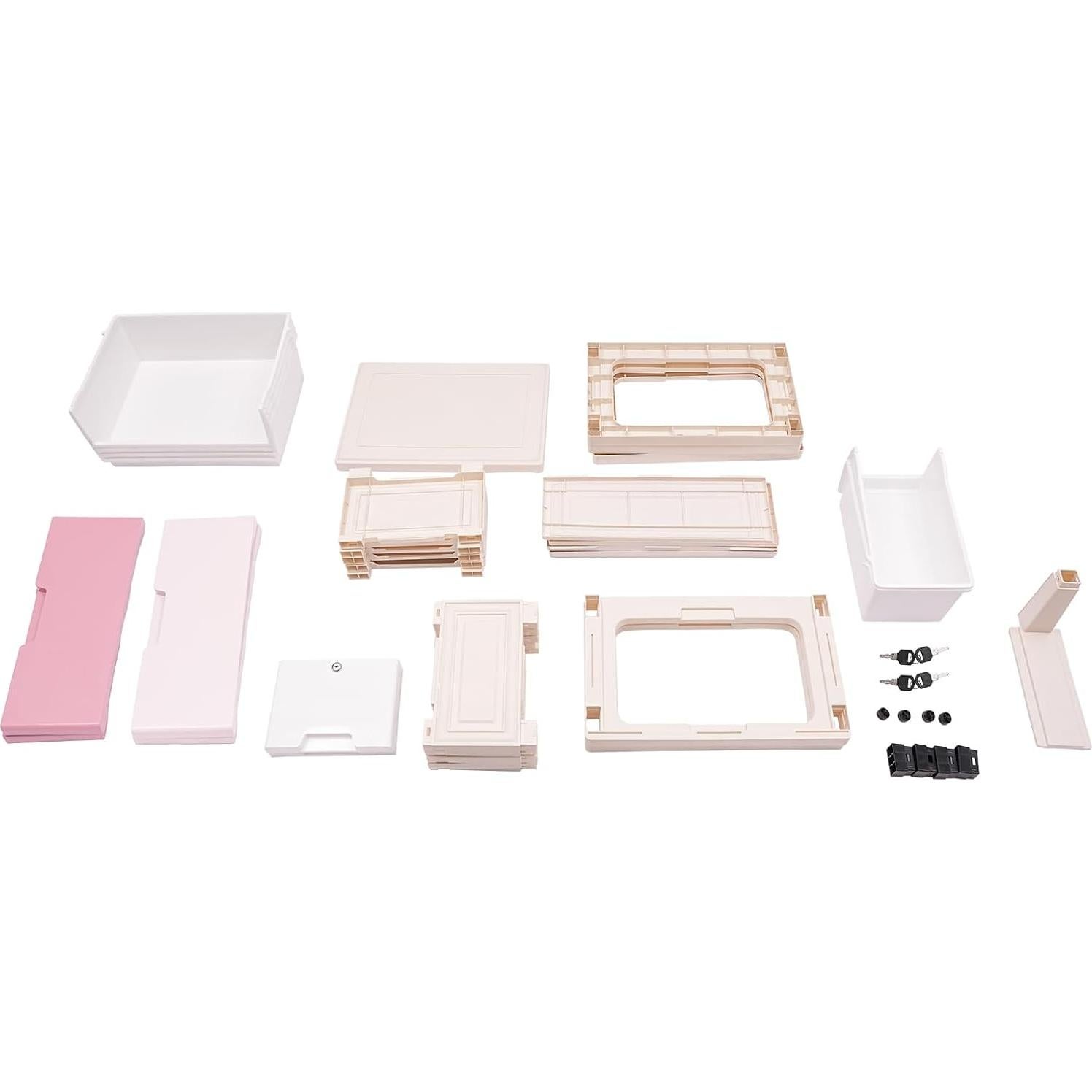 Gabinete de Almacenamiento HOLMZCED 6 Cajones Rosa Gradiente