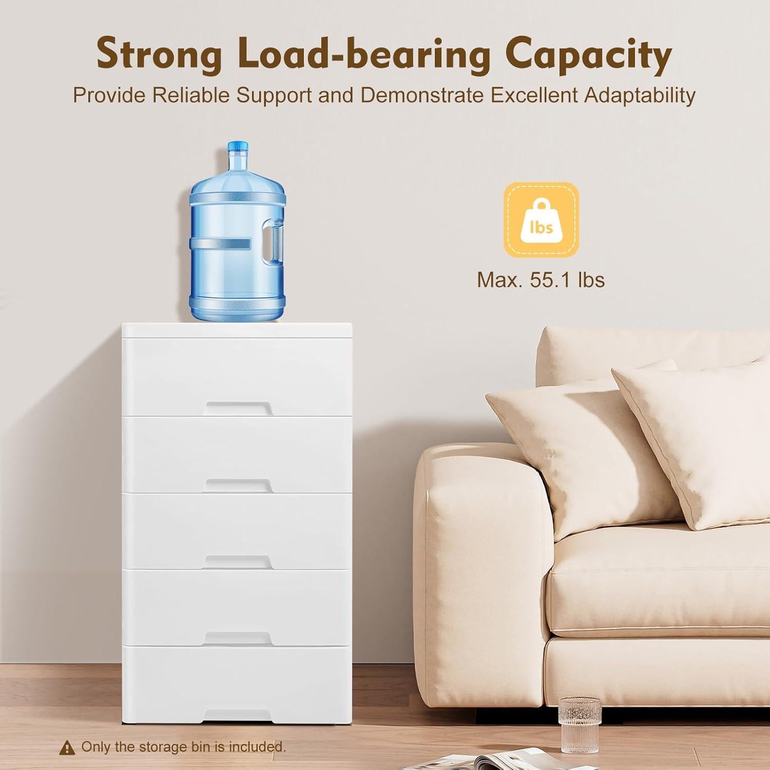 Torre de Almacenamiento Vertical DKSLALALI 5 Cajones Blanca