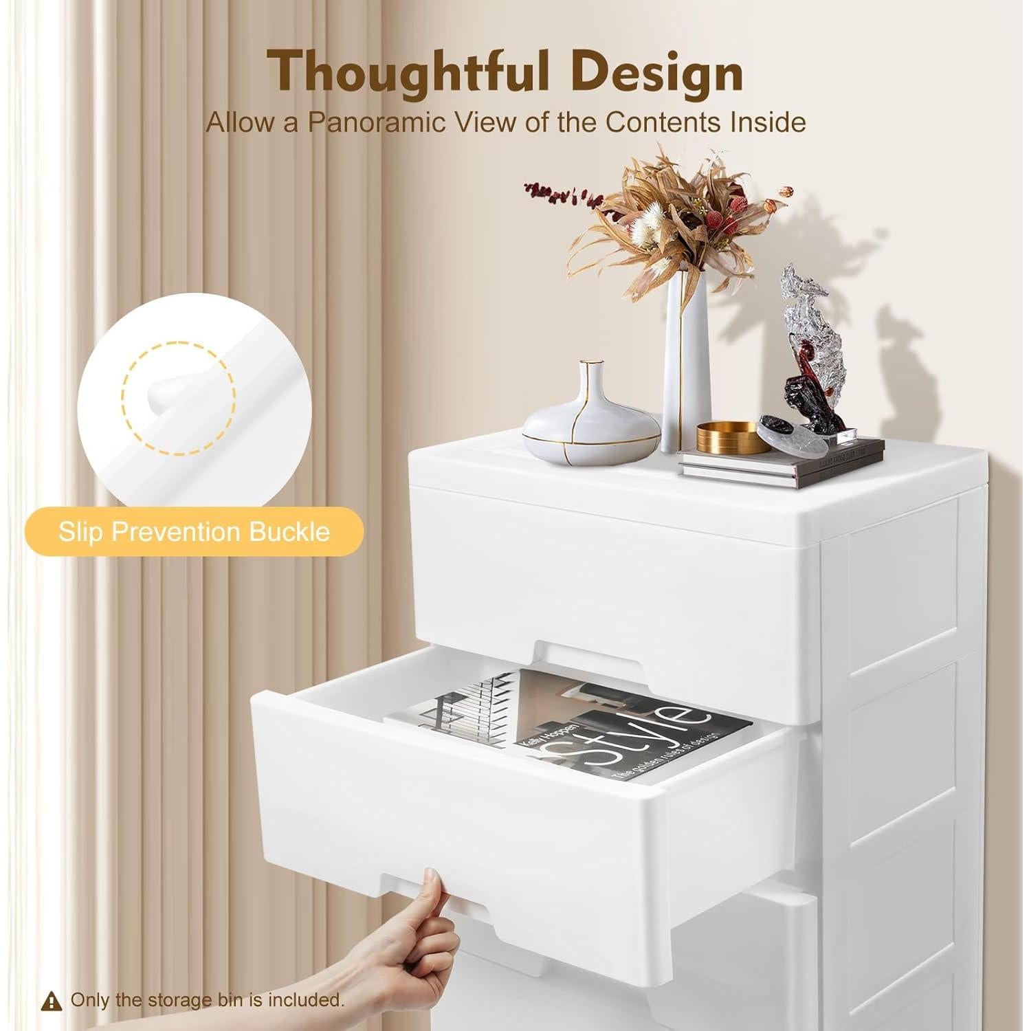 Torre de Almacenamiento Vertical DKSLALALI 5 Cajones Blanca