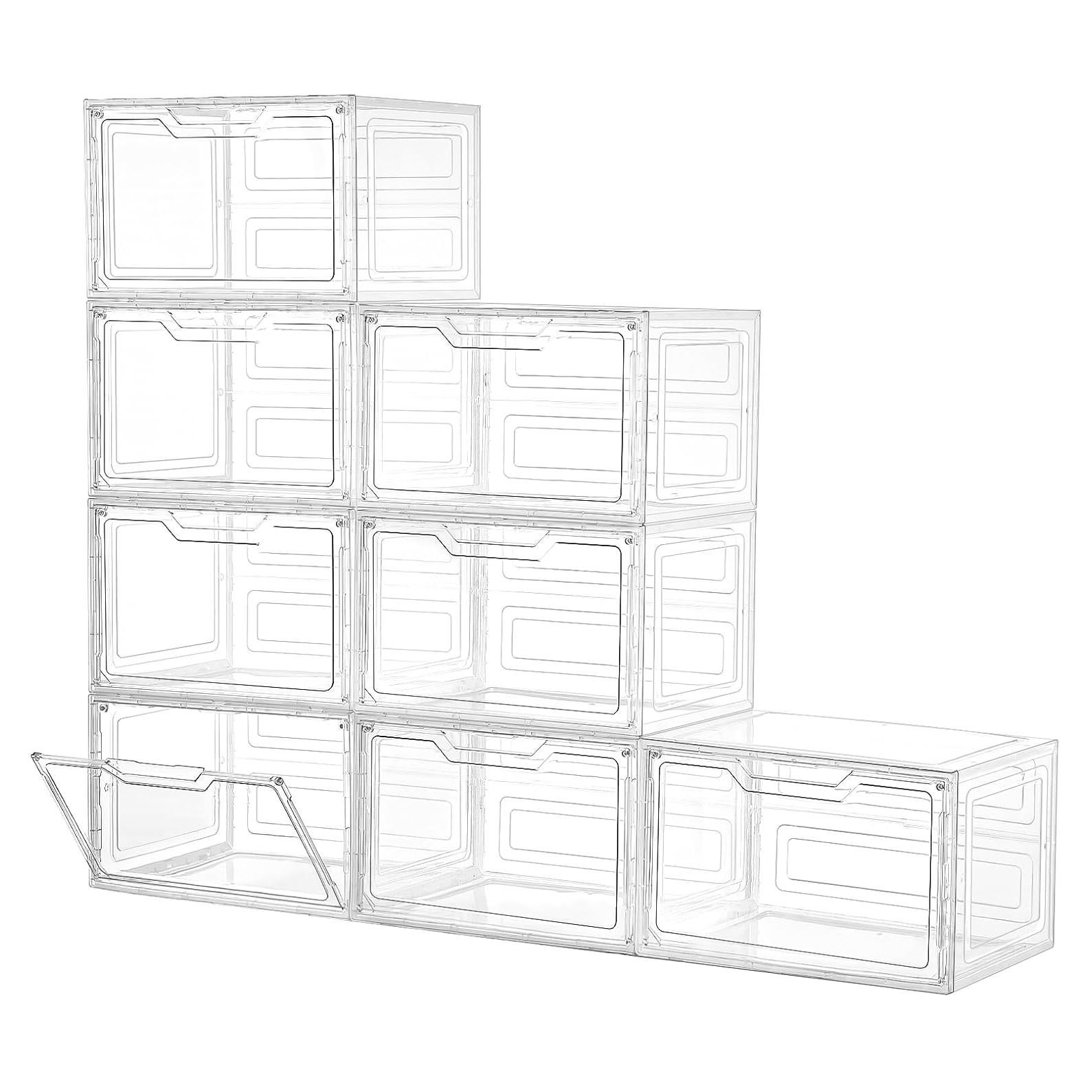 Organizadores de Closet Freebat, 8 Contenedores Plástico Transparente