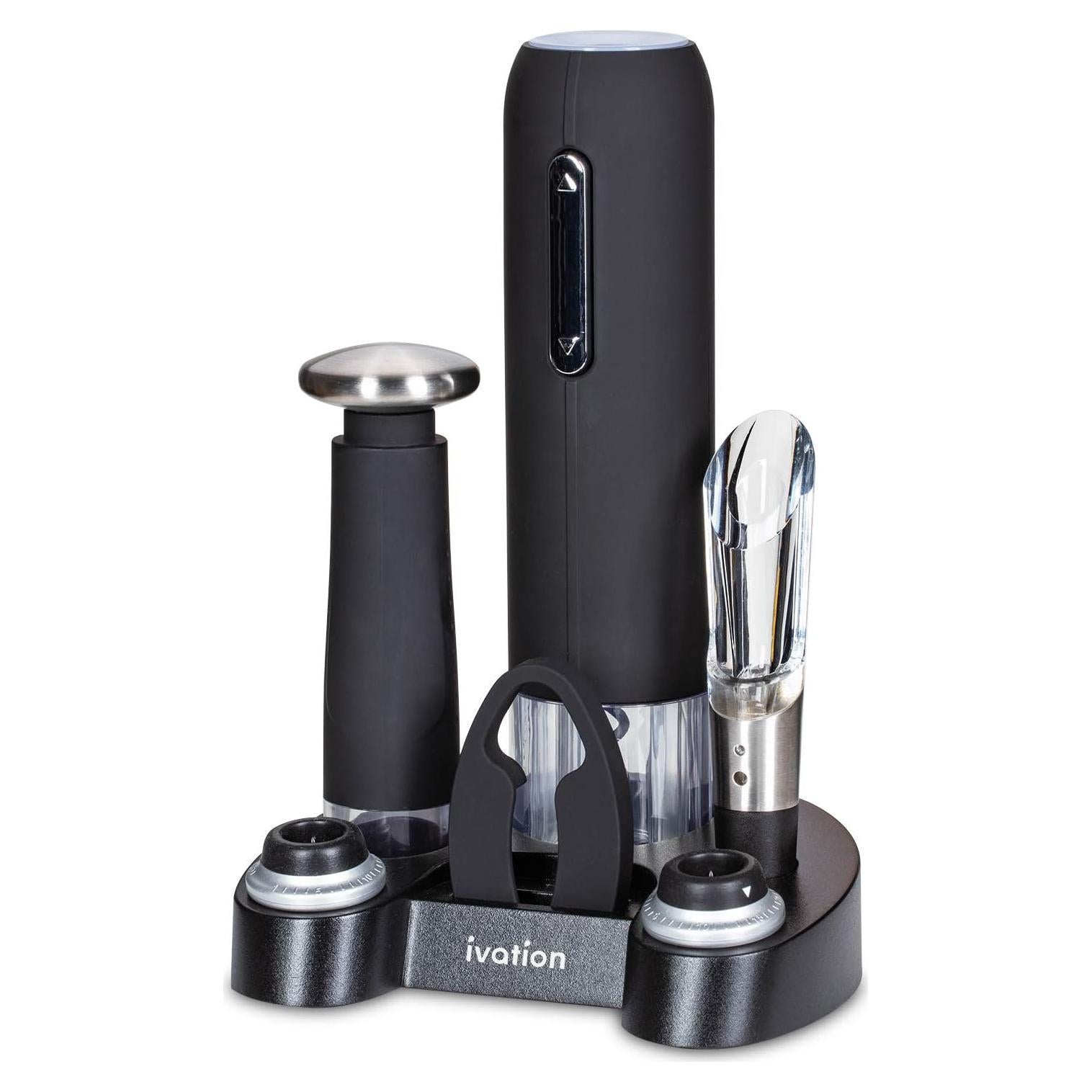 Juego de Regalo de Vino Ivation - Abridor Eléctrico y Accesorios