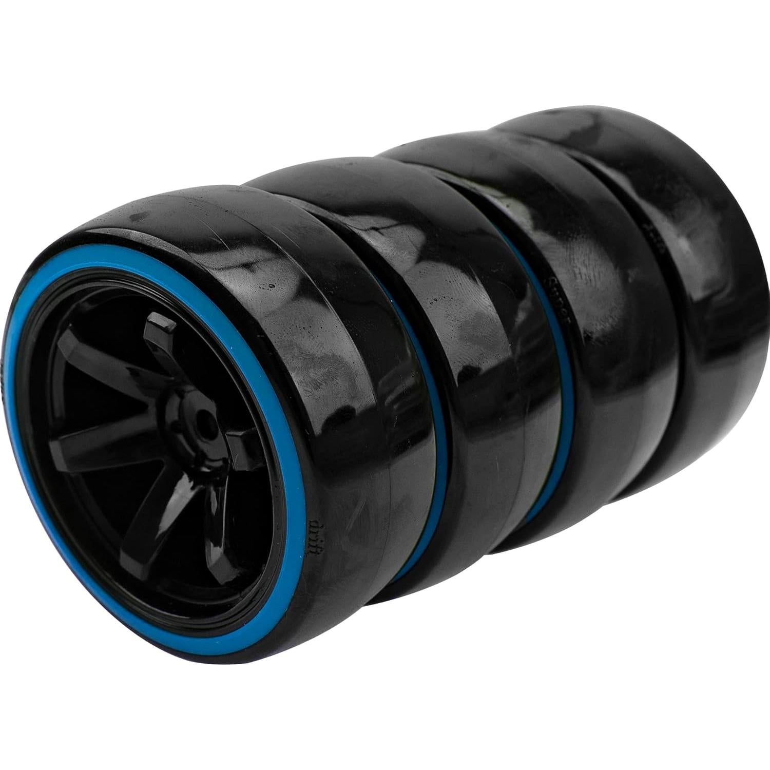 Neumáticos de Drift RC 1/10 HIRCQOO 64mm Duro 4 Piezas