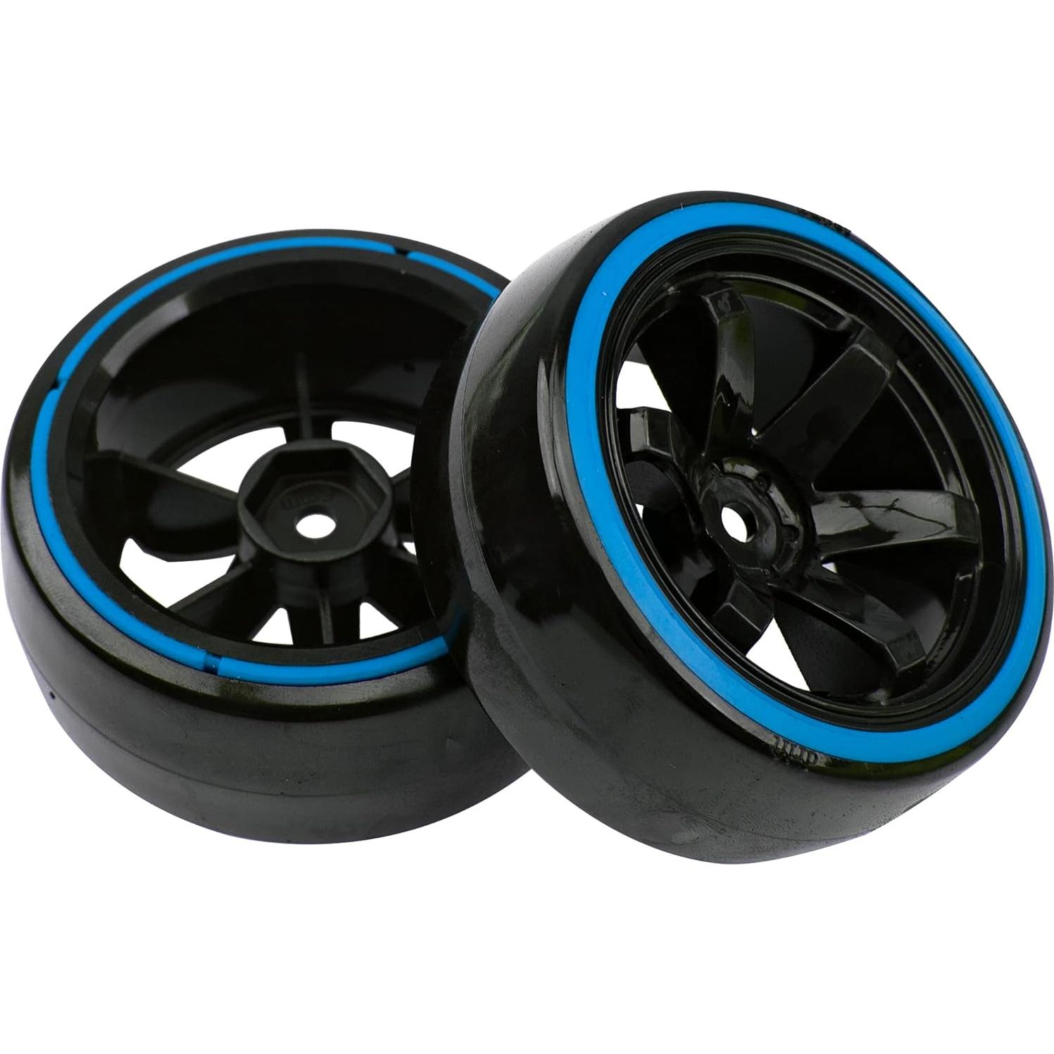 Neumáticos de Drift RC 1/10 HIRCQOO 64mm Duro 4 Piezas